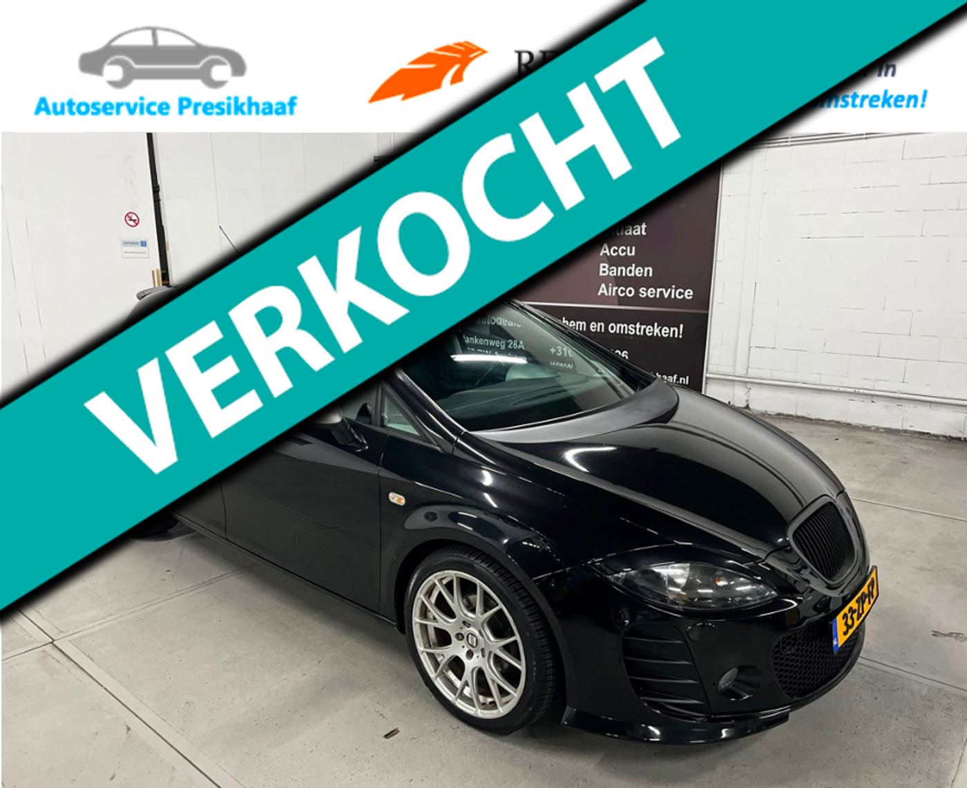 Seat Leon 1.6 Sport NAVIGATIE / 18" SPORTVELGEN / NW BANDEN 2008 - voorkant