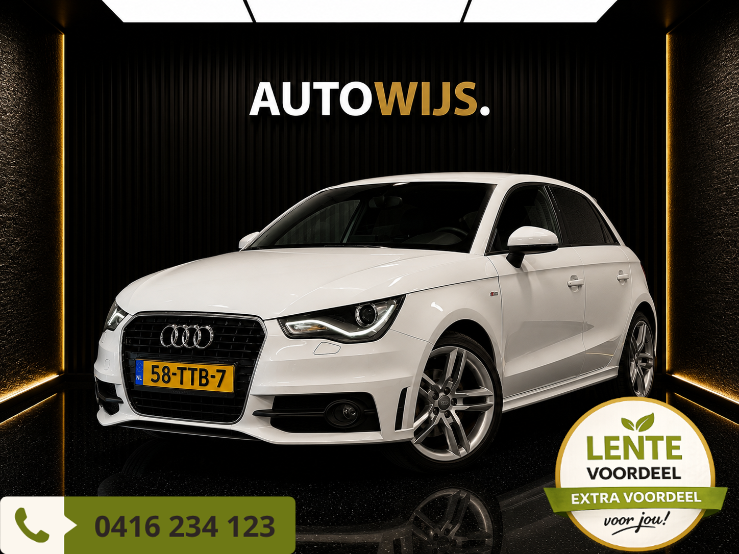 Audi A1 Sportback 1.2 TFSI Pro Line S|3x S-LINE|NL AUTO|LED|NAVI 2012 - voorkant