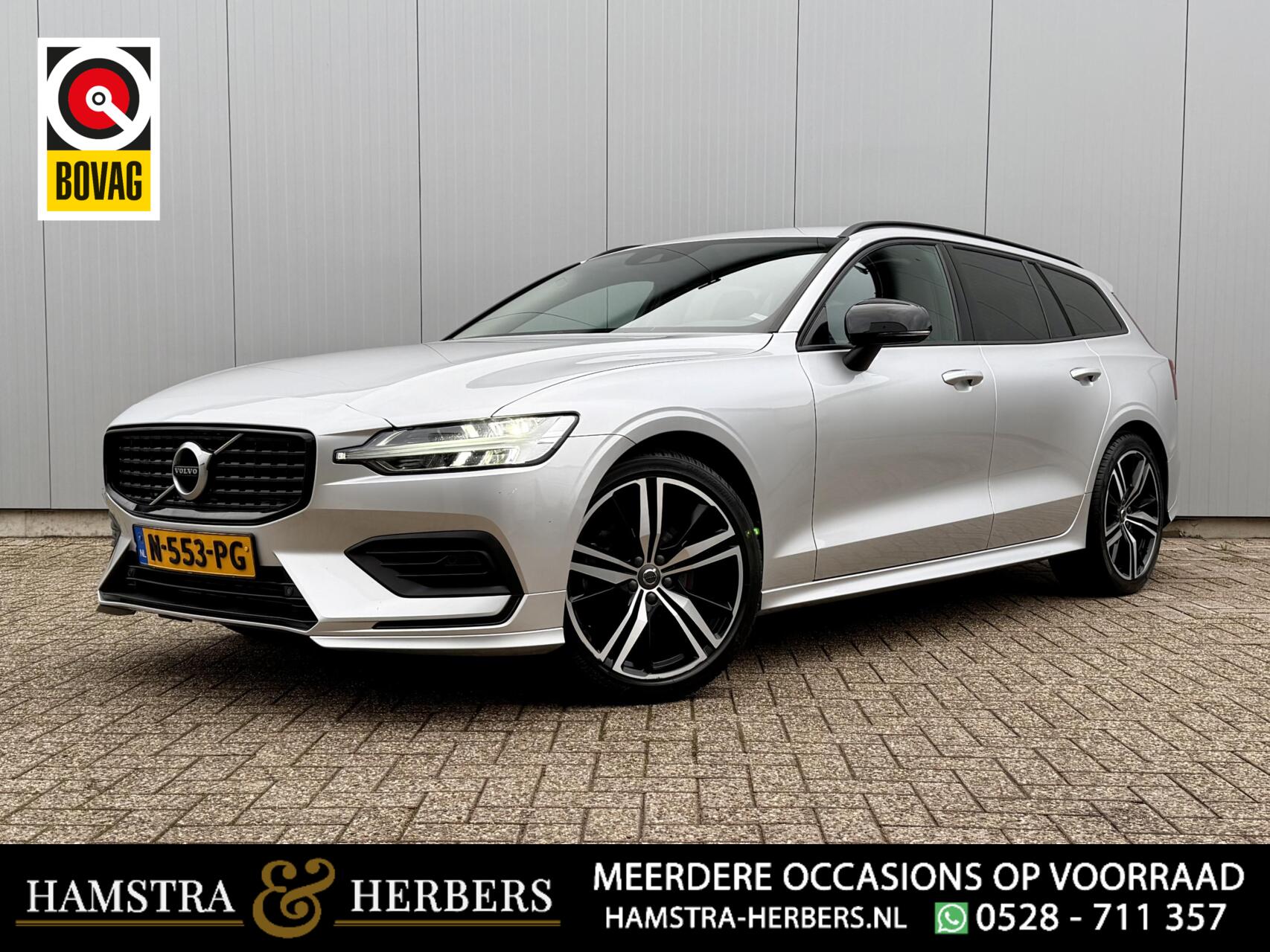 Volvo V60 2.0 B3 R-Design grijs 2021 - voorkant