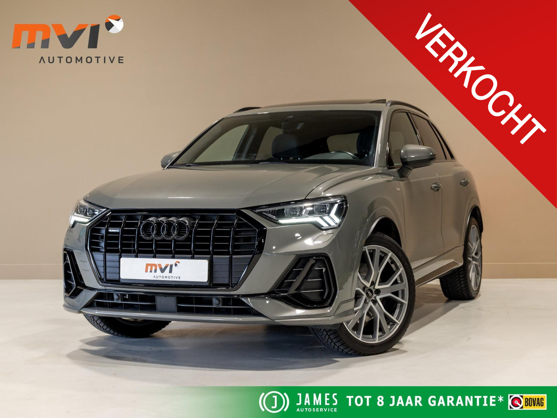 Audi Q3 40 TFSI quattro S Line edition one / 190pk / Trekhaak / Panorama dak  /  Stoelverwarming / 2019 - voorkant