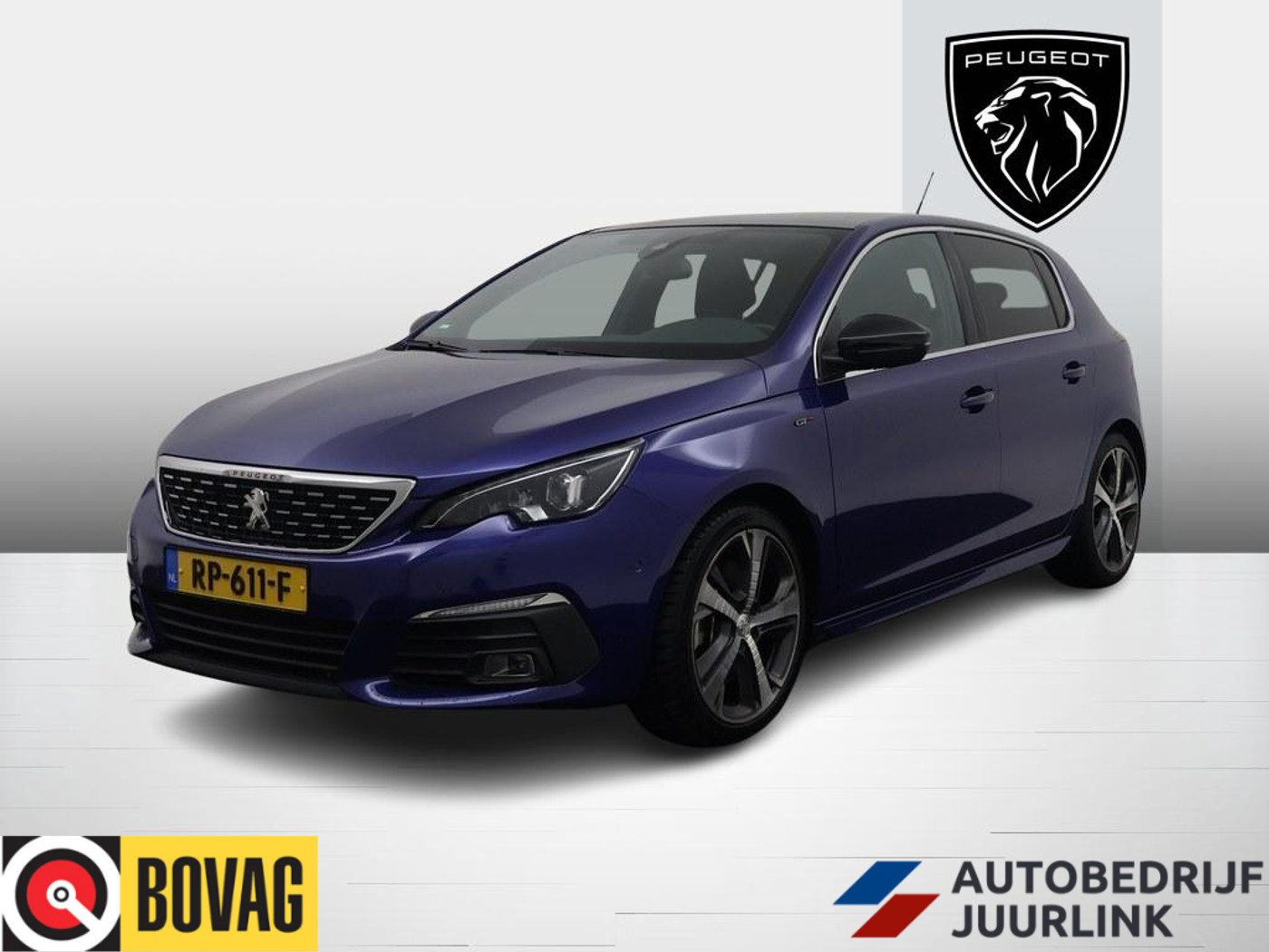 Peugeot 308 1.6 Turbo GT 205pk  Pano/Led/H.Leder/Nav/Camera/ 2018 - voorkant