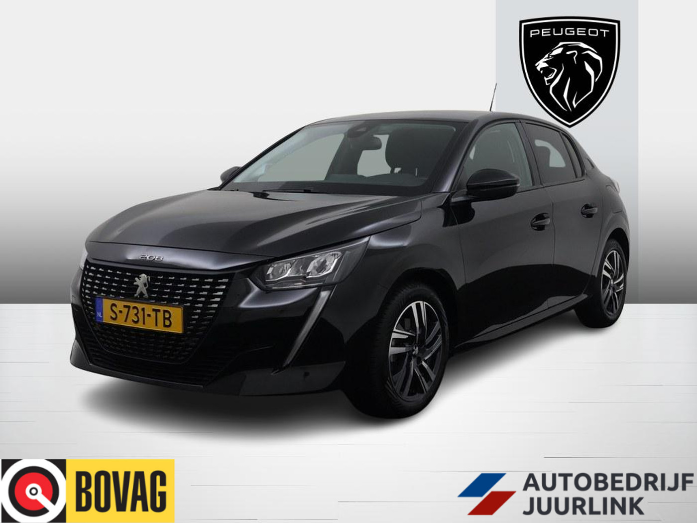 Peugeot 208 1.2T 100pk Allure H.Leder/Ecc/CarPlay/Cruise/Led/ 2023 - voorkant