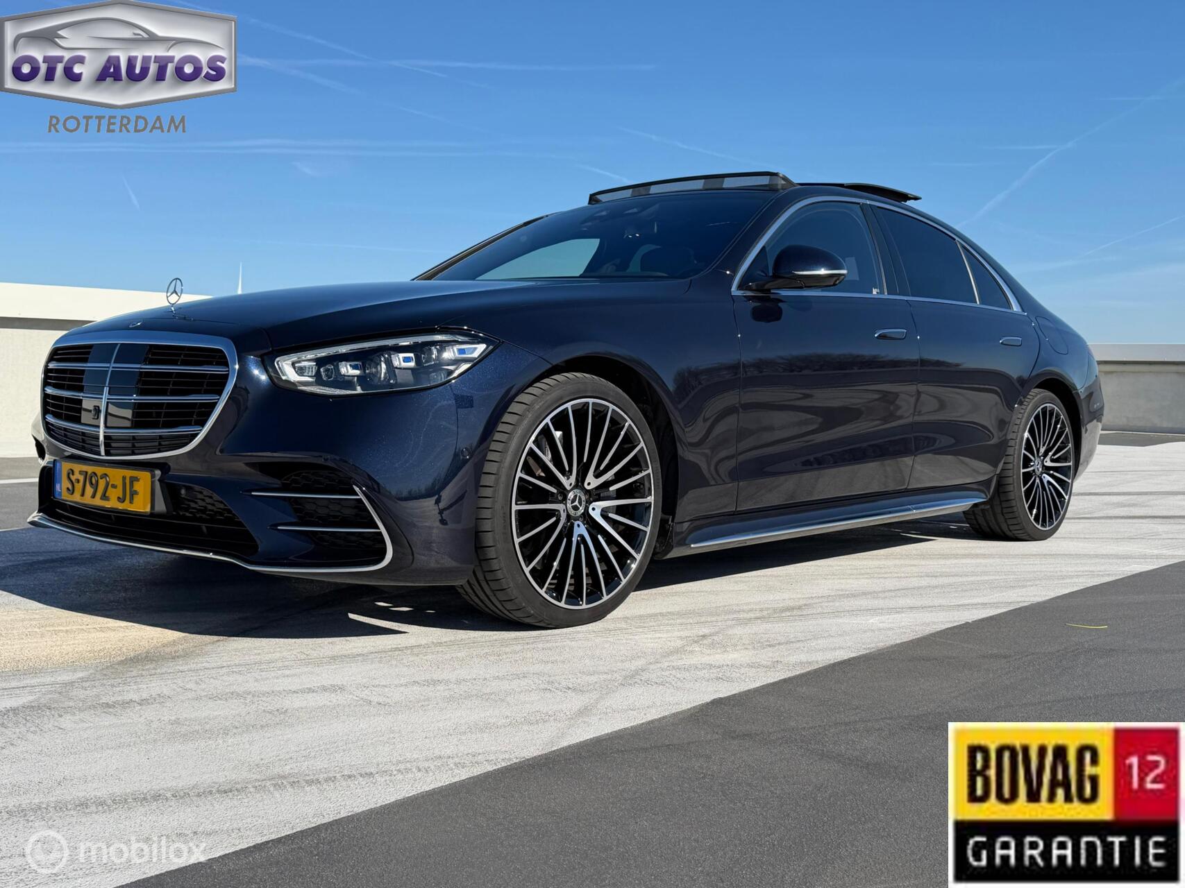 Mercedes-Benz S-klasse 580 e AMG Line Panoramaschuifdak-Dealer onderhoud rek. ter inzage 2023 - voorkant