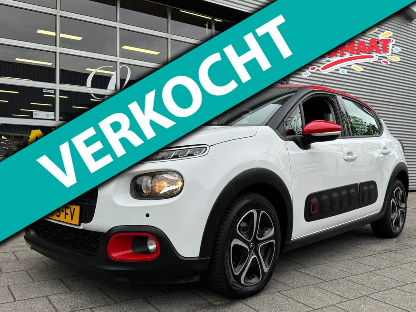 Citroen C3 1.2 PureTech S&S Feel AUTOMAAT - Apple CarPlay / Navigatie I Airco I LED I PDC I Sport velgen I dealer onderhouden 2018 - voorkant