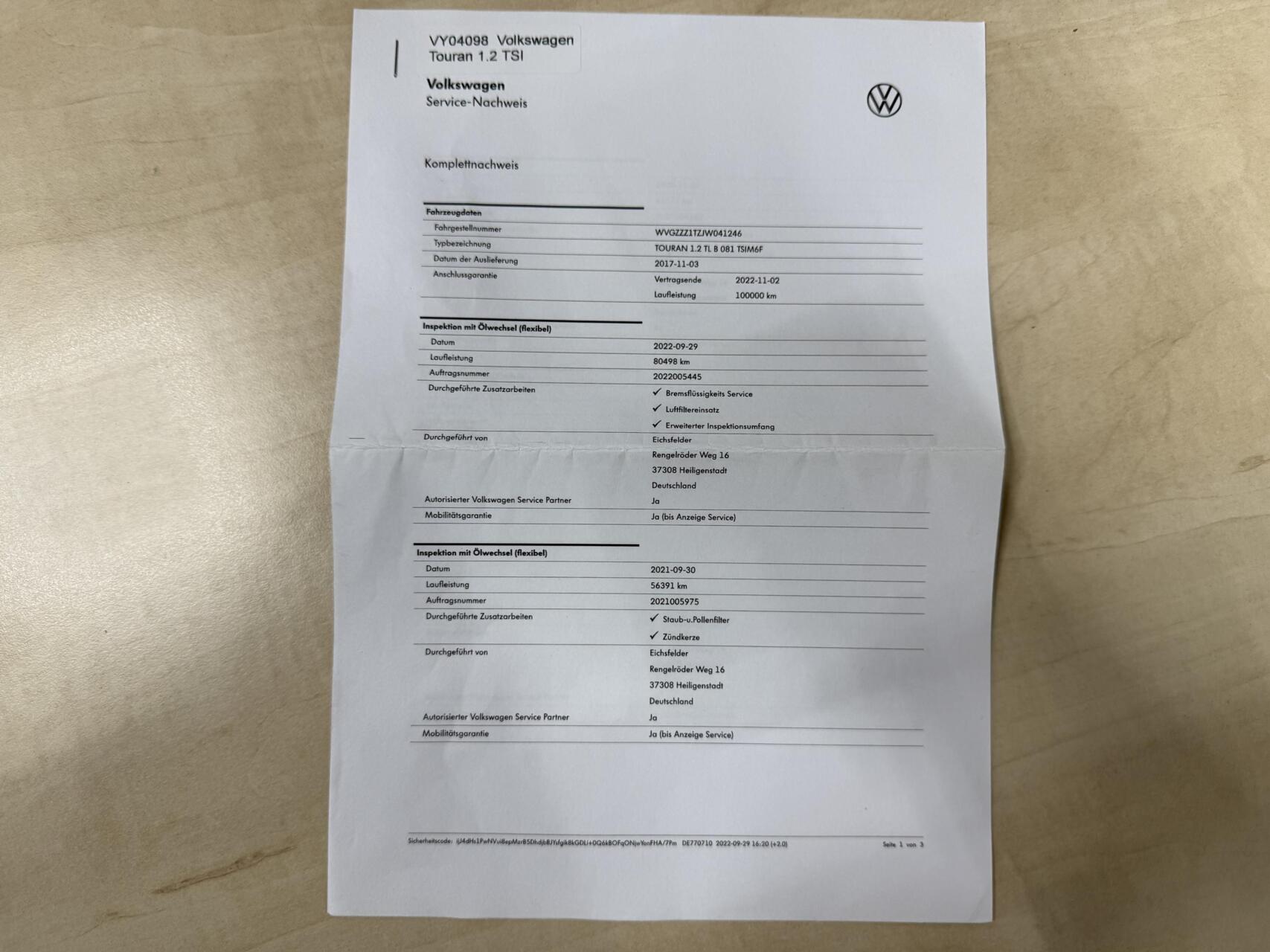 Foto van Volkswagen Touran