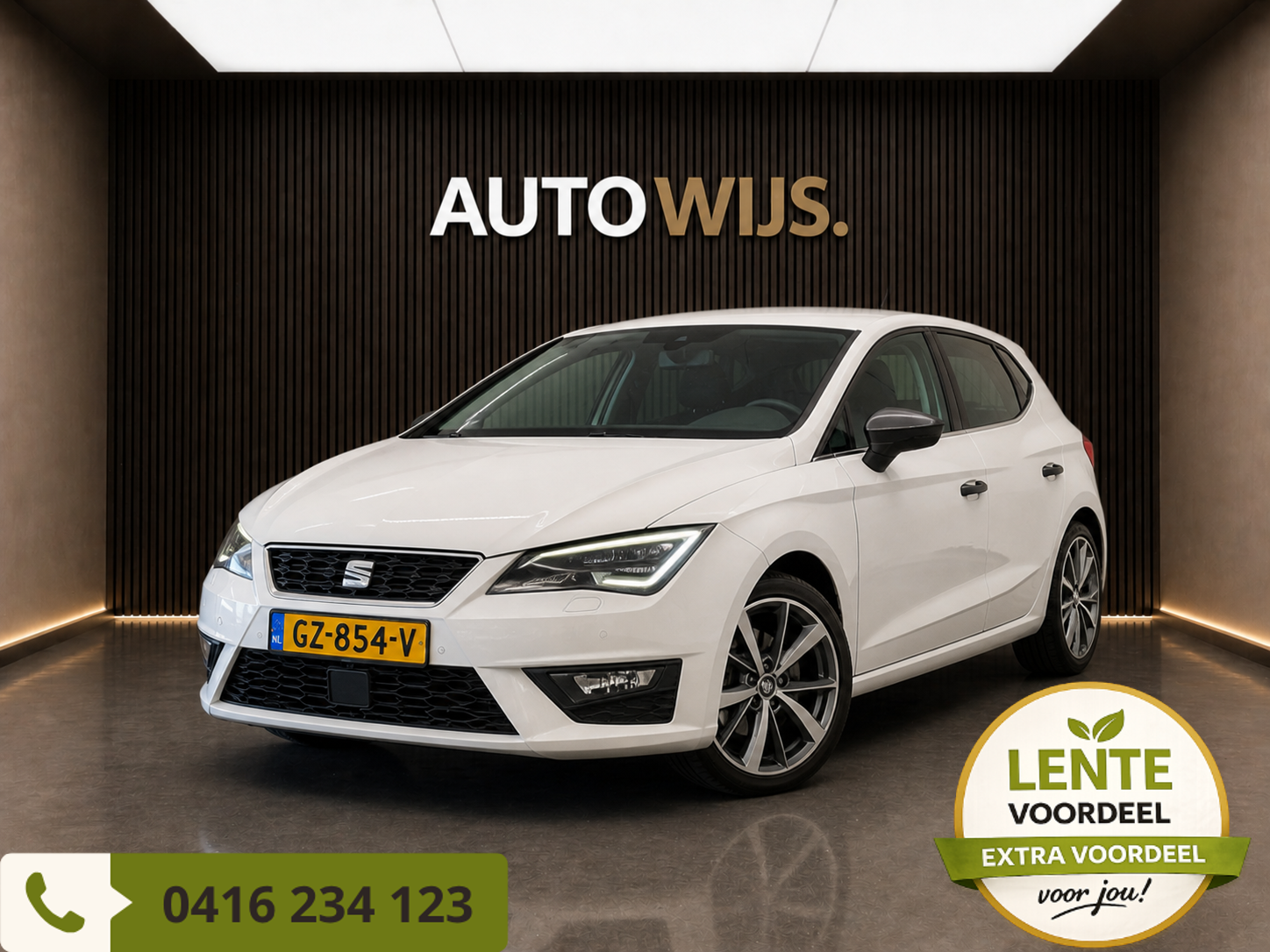 Seat Leon 1.4 TSI ACT FR Dynamic|PANO|LED|ALCANTARA|NL-AUTO|CRUISE|GOED ONDERHOUDEN|SENSOREN 2014 - voorkant