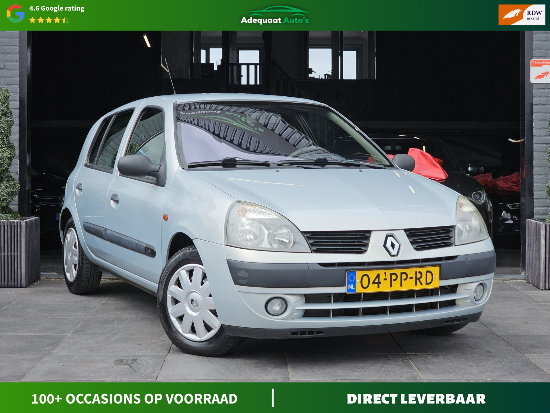 Renault Clio 1.2-16V Authentique|1e eig|NAP|Airco|El.Ramen 2004 - voorkant