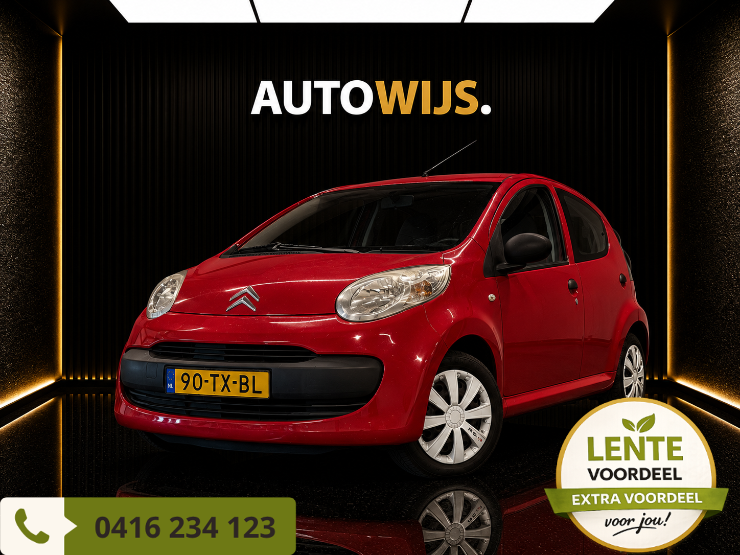 Citroen Citroen C1 1.0-12V Séduction|5-DEU|3-2027 APK|NL AUTO| 2007 - voorkant