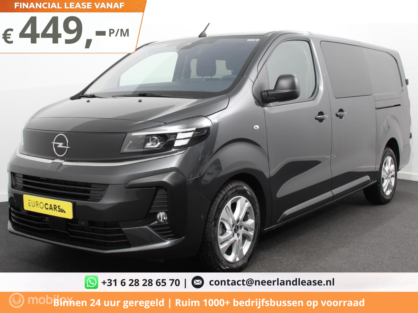 Opel Vivaro 2.0 Diesel 180 S&S L3 DC | Zakelijk leasen vanaf €449 p/m 2024 - voorkant