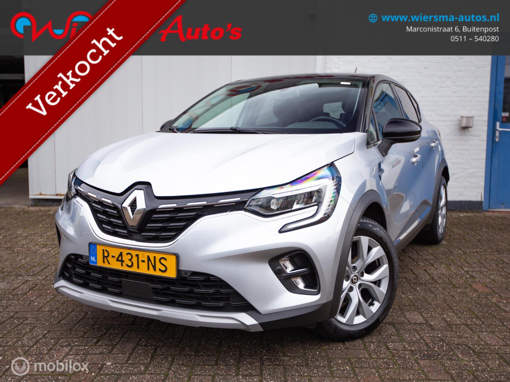 Renault Captur 1.0 TCe 90|Carplay|LED|Camera|Trekhaak|Cruise|Navi 2022 - voorkant