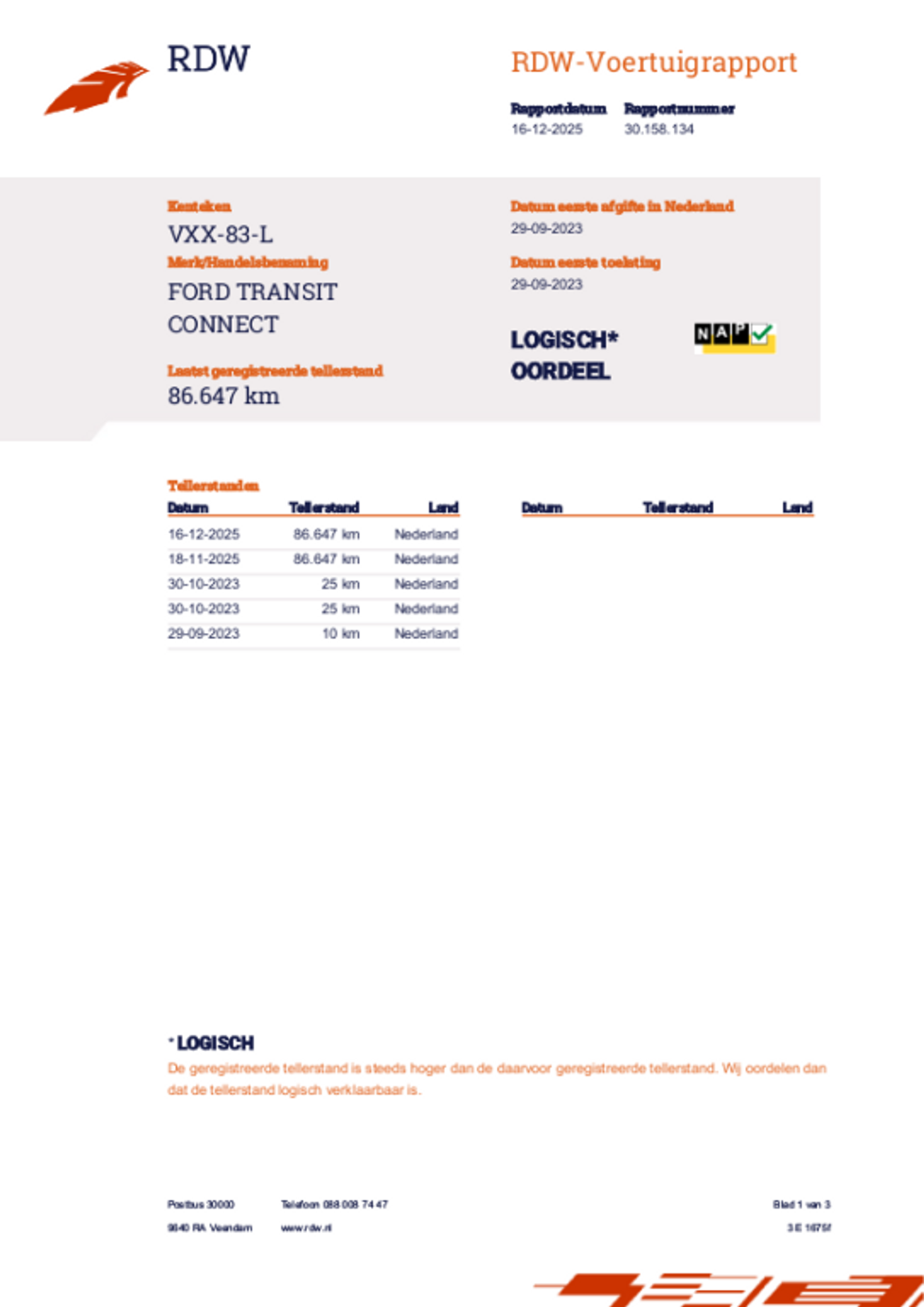 Foto van Ford Transit Connect