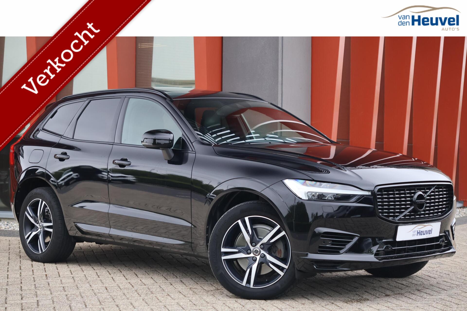 Volvo Xc60 T6 Recharge AWD R-Design | Stoelverwarming | Trekhaak | Panoramadak | Pilot Assist | BLIS | H/K | Glossy Black | Keyless 2021 - voorkant