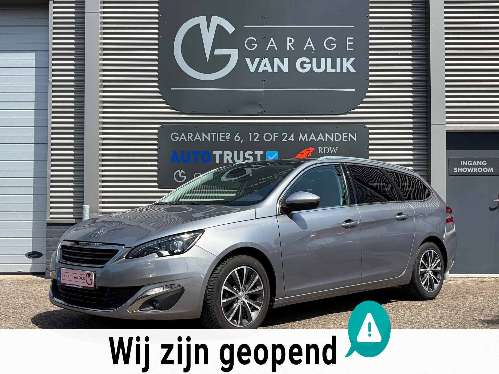 Peugeot 308 1.2 PureTech Blue Lease Premium 131PK Automaat,Trekhaak,Panodak,Navi,Clima,Cruise,Isofix,ElektrRamen+Spiegels,Led 2016 - voorkant