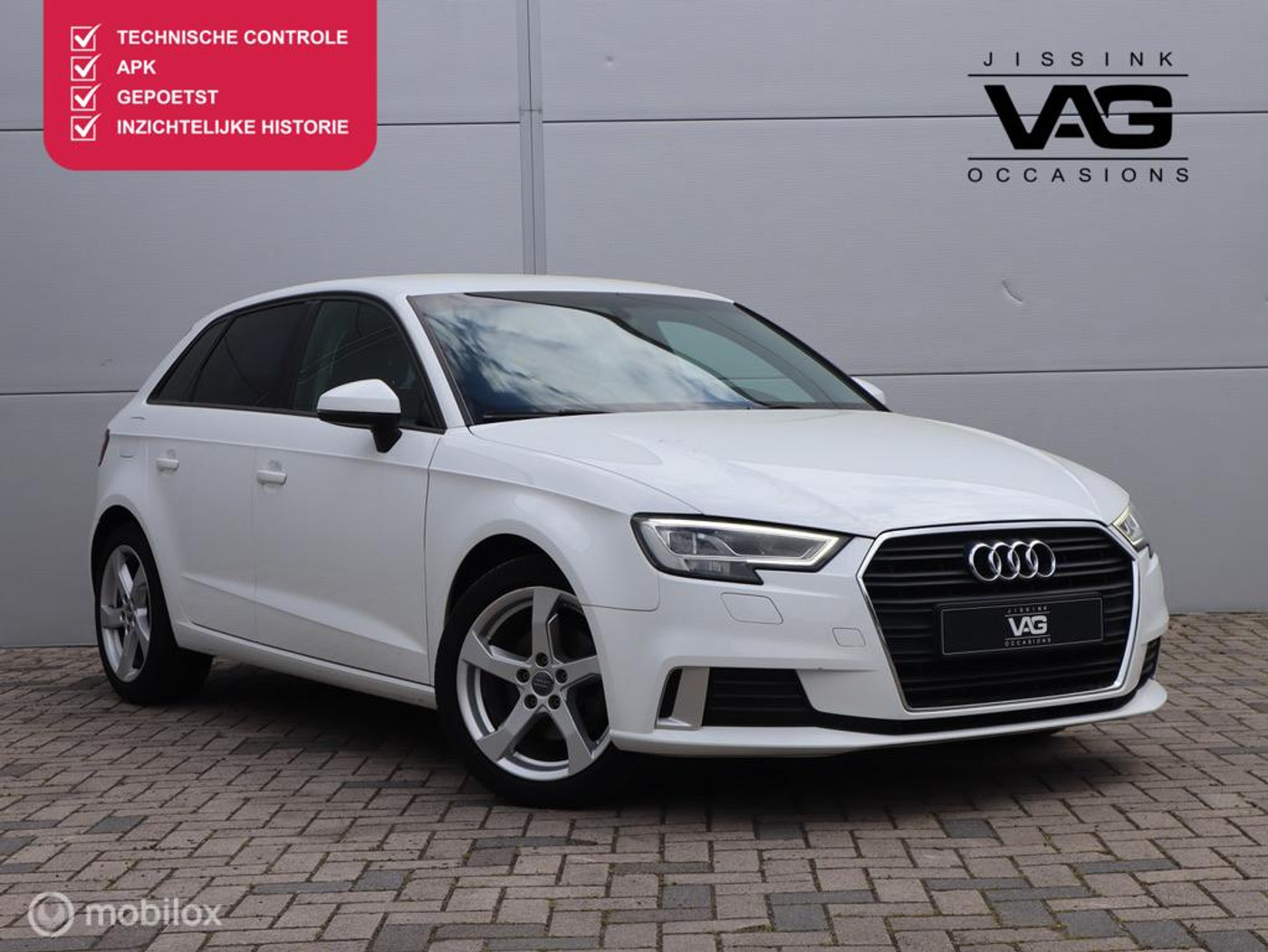 Audi A3 Sportback 1.0 TFSI Sport LED CarPlay Cruise Airco PDC 2017 - voorkant