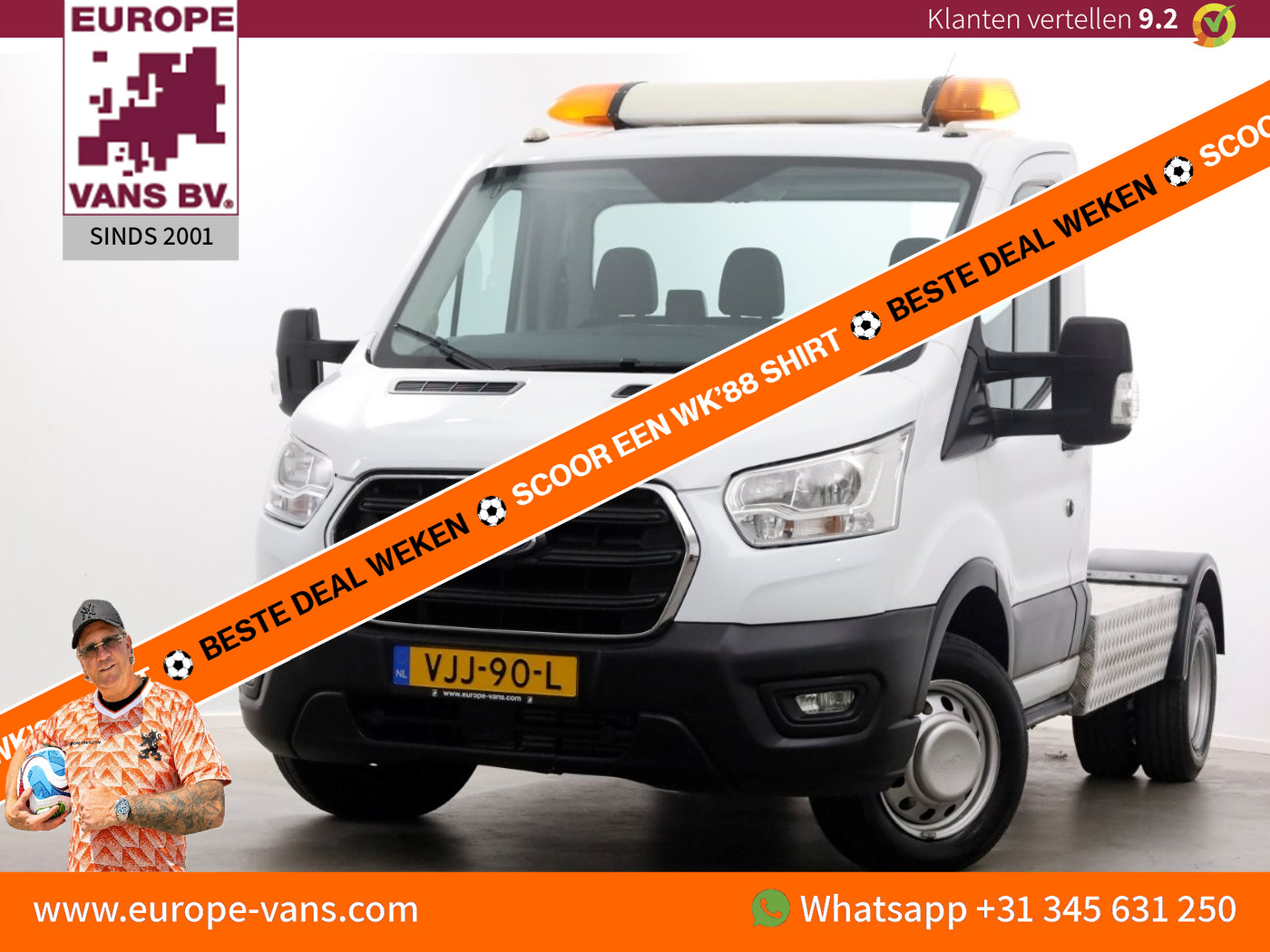Ford Transit 350 2.0 TDCI 170pk Trend BE-Trekker Trekgewicht 7.167kg 05-2021 2021 - voorkant