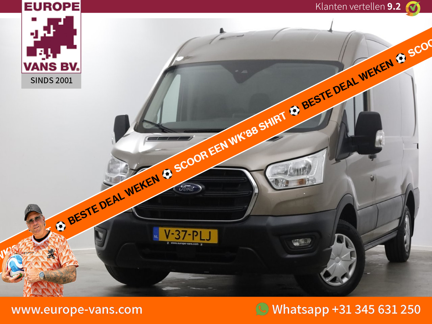 Ford Transit 310 2.0 TDCI 130pk L2H2 Trend ACC/Airco/Navi 08-2020 2020 - voorkant