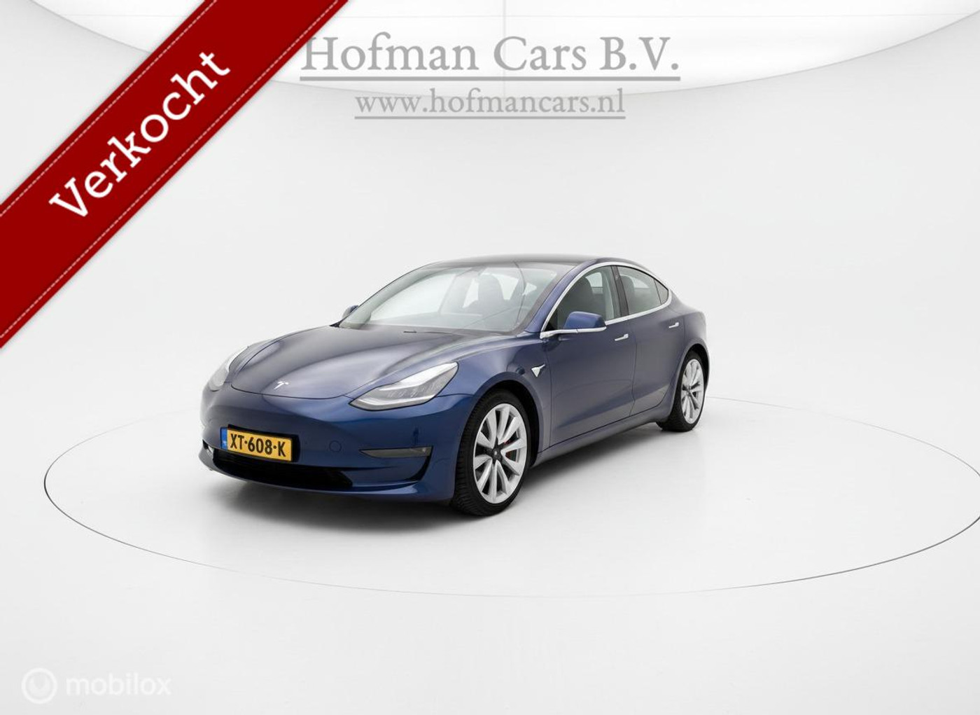 Tesla Model 3 Long Range Dual Motor Autopilot AWD 75 kWh 2019 - voorkant
