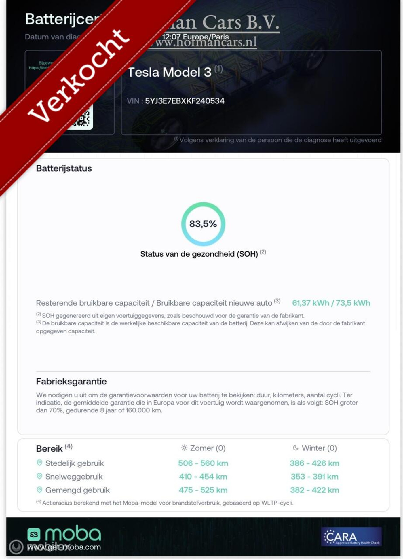 Foto van Tesla Model 3