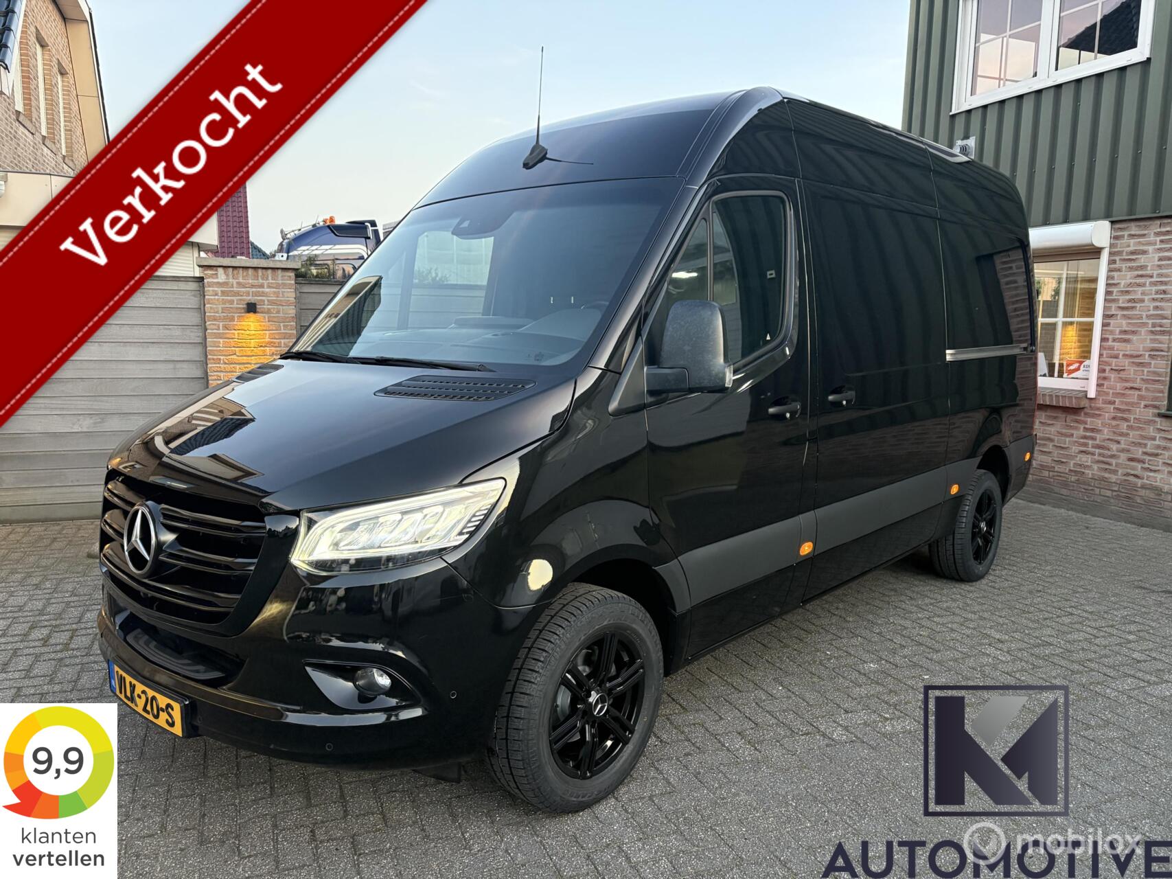 Mercedes-Benz Sprinter Sprinter 317CDI L2H2|LED|Automaat|2x Schuifdeur|Mbux Widescreen|Trekhaak 2021 - voorkant