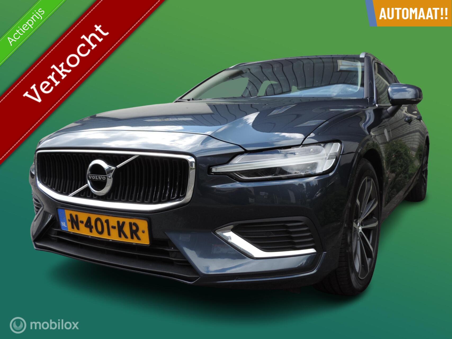 Volvo V60 2.0 T6 Recharge AWD R-Design Trekhaak in Top staat!! 2021 - voorkant