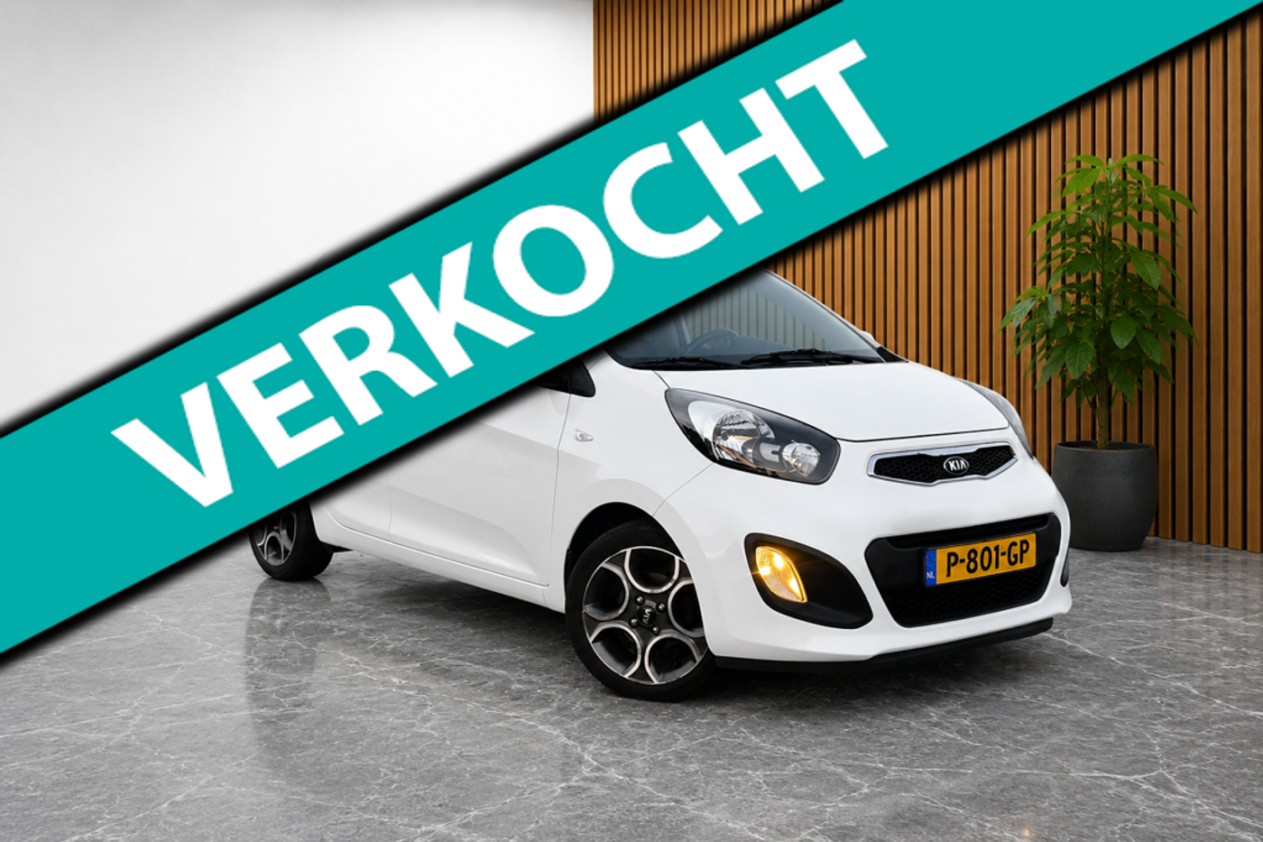Kia Picanto 1.0 CVVT Design Edition (STOELVERWARMING, AIRCO, LEDEREN STOELEN, ELEKTR RAMEN, GOED ONDH, NWE APK, LICHTMETAAL VELG) 2013 - voorkant