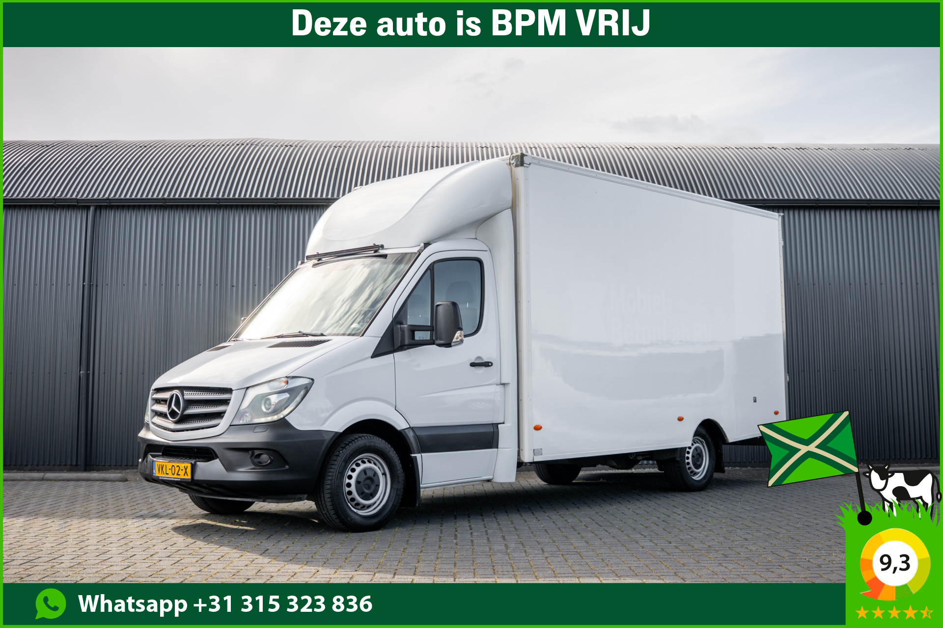 Mercedes-Benz Sprinter 519 CDI 3.0 V6 | 190 PK | Euro 6 | Automaat | LED | Cruise | Airco | 3-Zits 2016 - voorkant