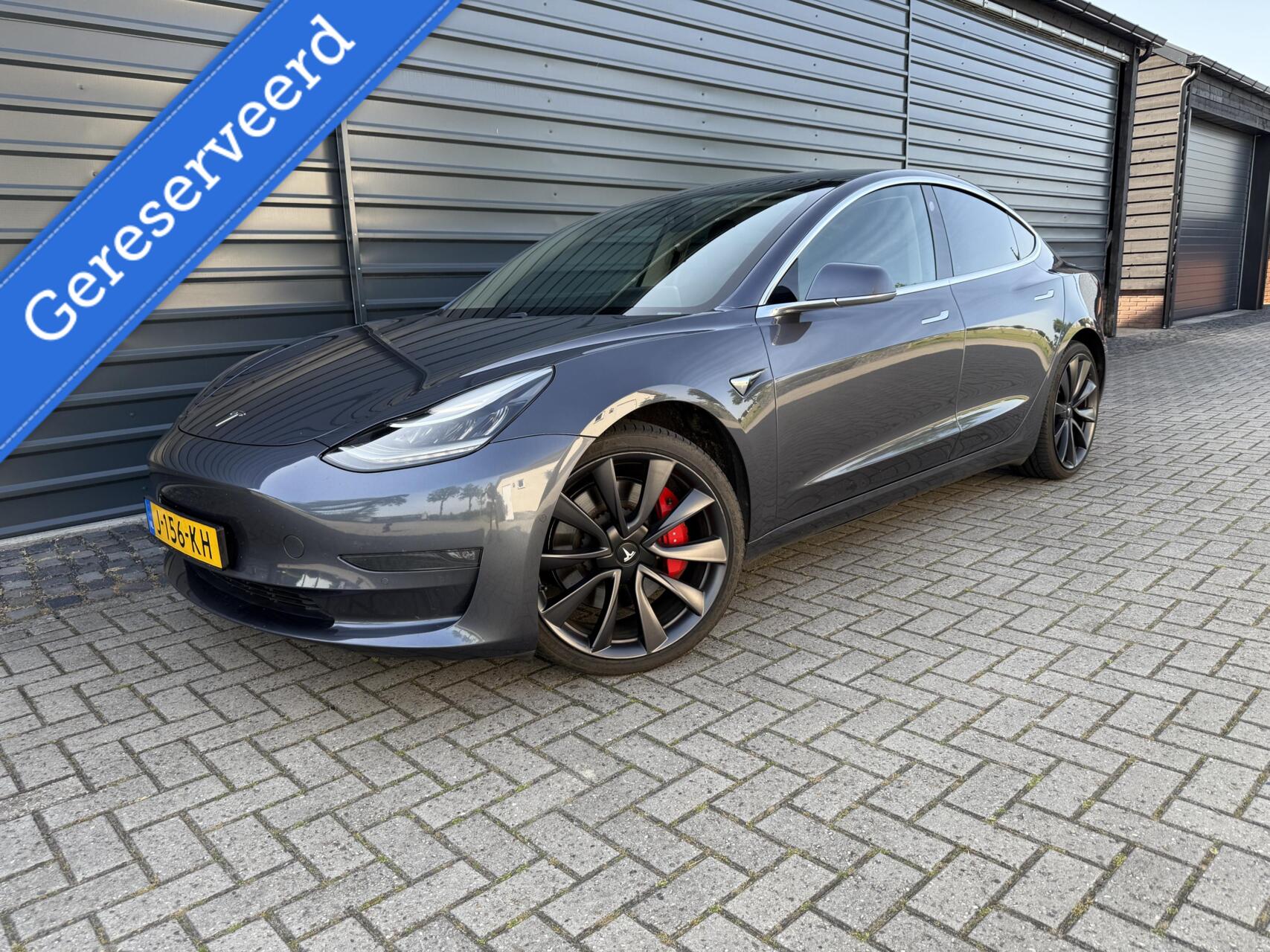 Tesla Model 3 Performance AWD  75 kWh 20'' LM SOH 85% verw.stoelen 2020 - voorkant