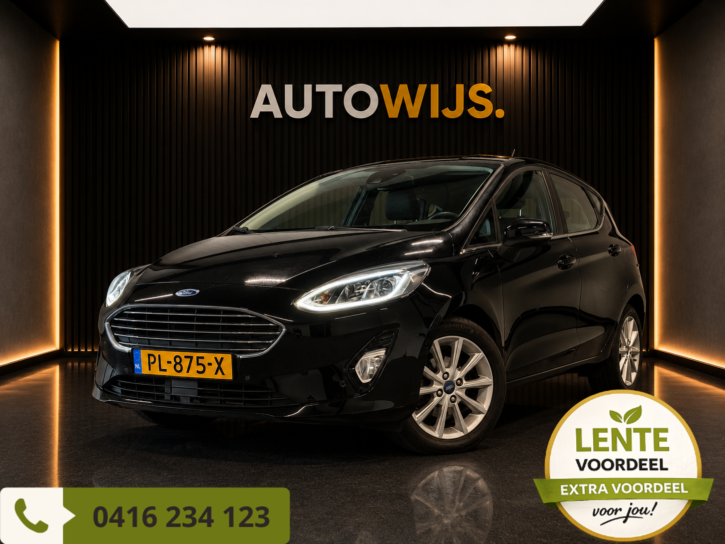 Ford Fiesta 1.0 EcoBoost Titanium|LED|CARPLAY|NAVI|NL AUTO 2017 - voorkant