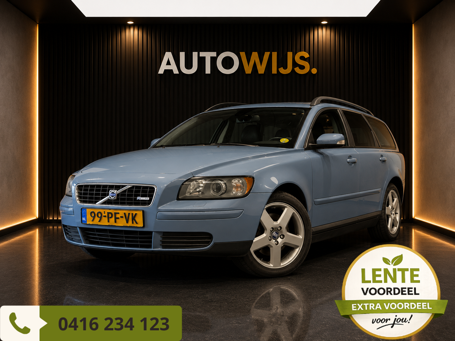 Volvo V50 2.4|INRUILKOOPJE|NL AUTO|HALF LEER|APK 10-2026 2004 - voorkant
