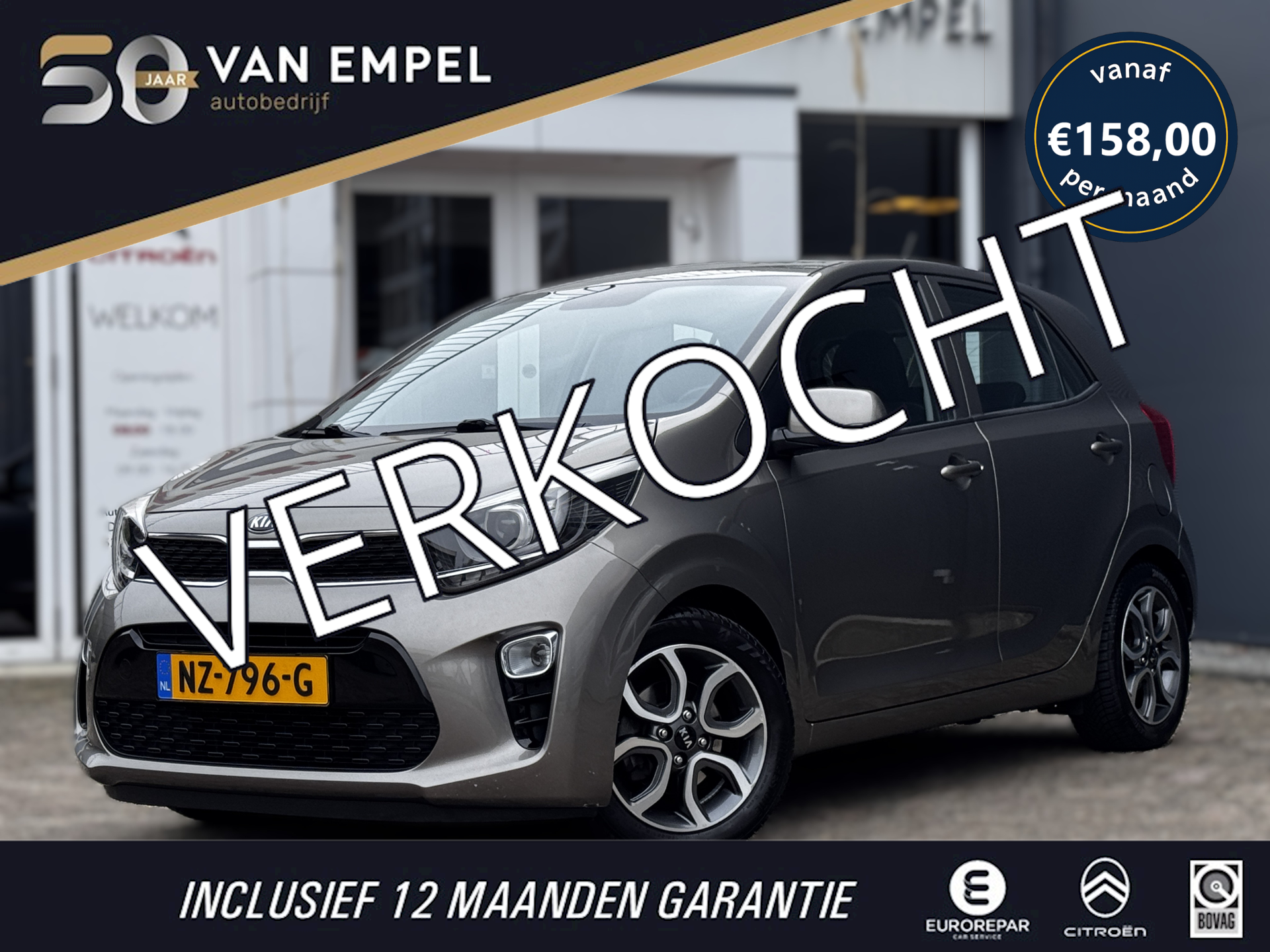Kia Picanto 1.0 CVVT First Edition | Camera | Navigatie | Climate Control | NL-Auto | All-Season banden 2017 - voorkant
