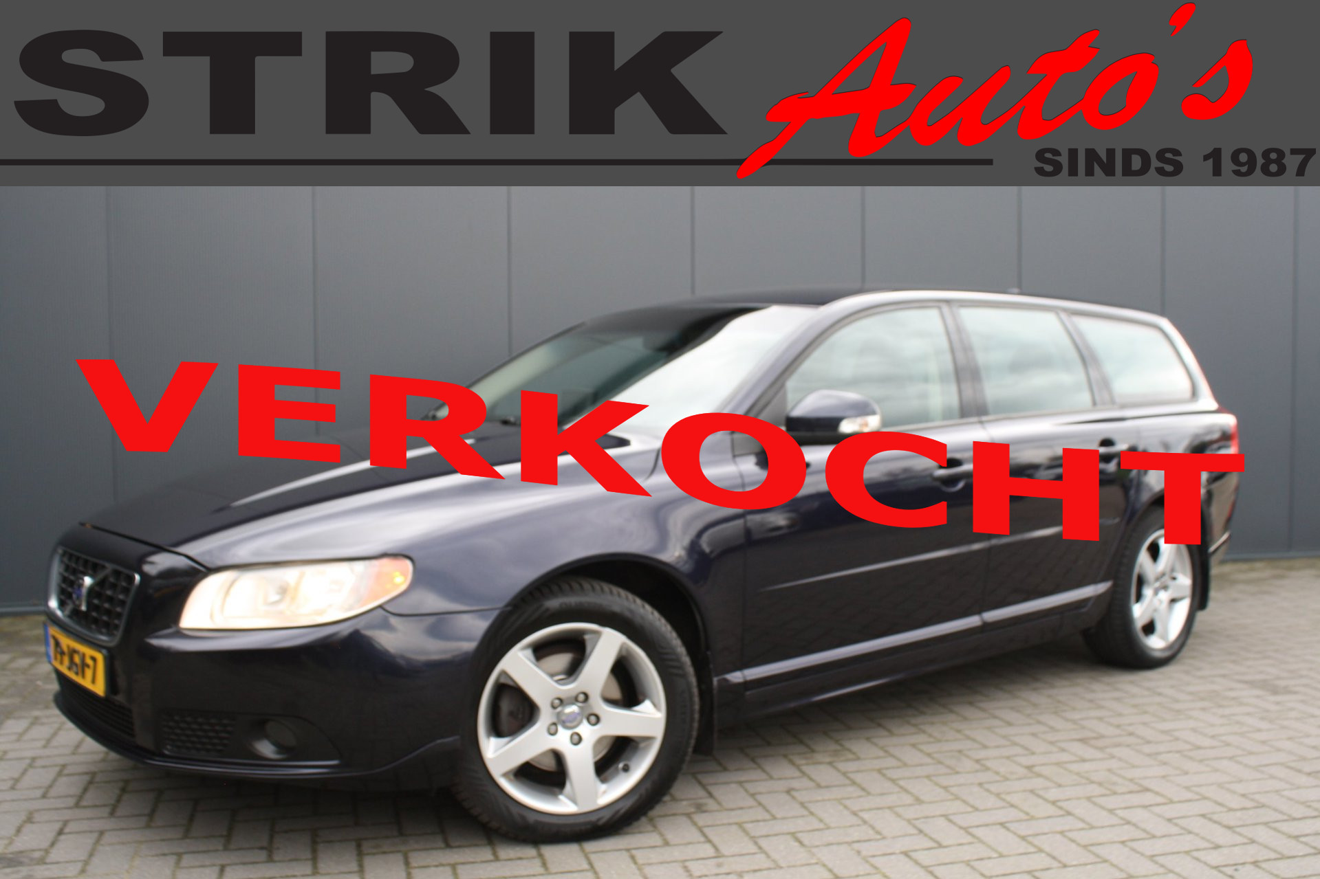 Volvo V70 2.4D Limited Edition- AUTOMAAT- NAVIGATIE - LEDER- TREKHAAK 2009 - voorkant