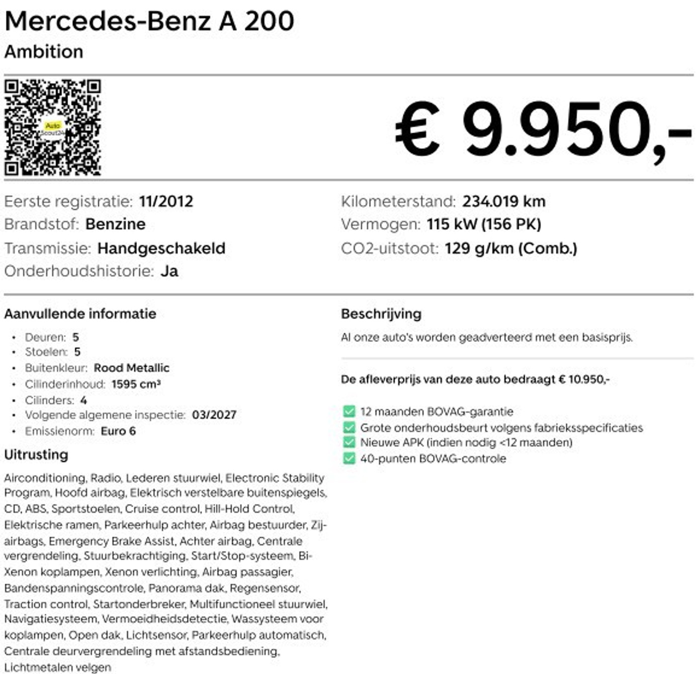 Foto van Mercedes-Benz A 200