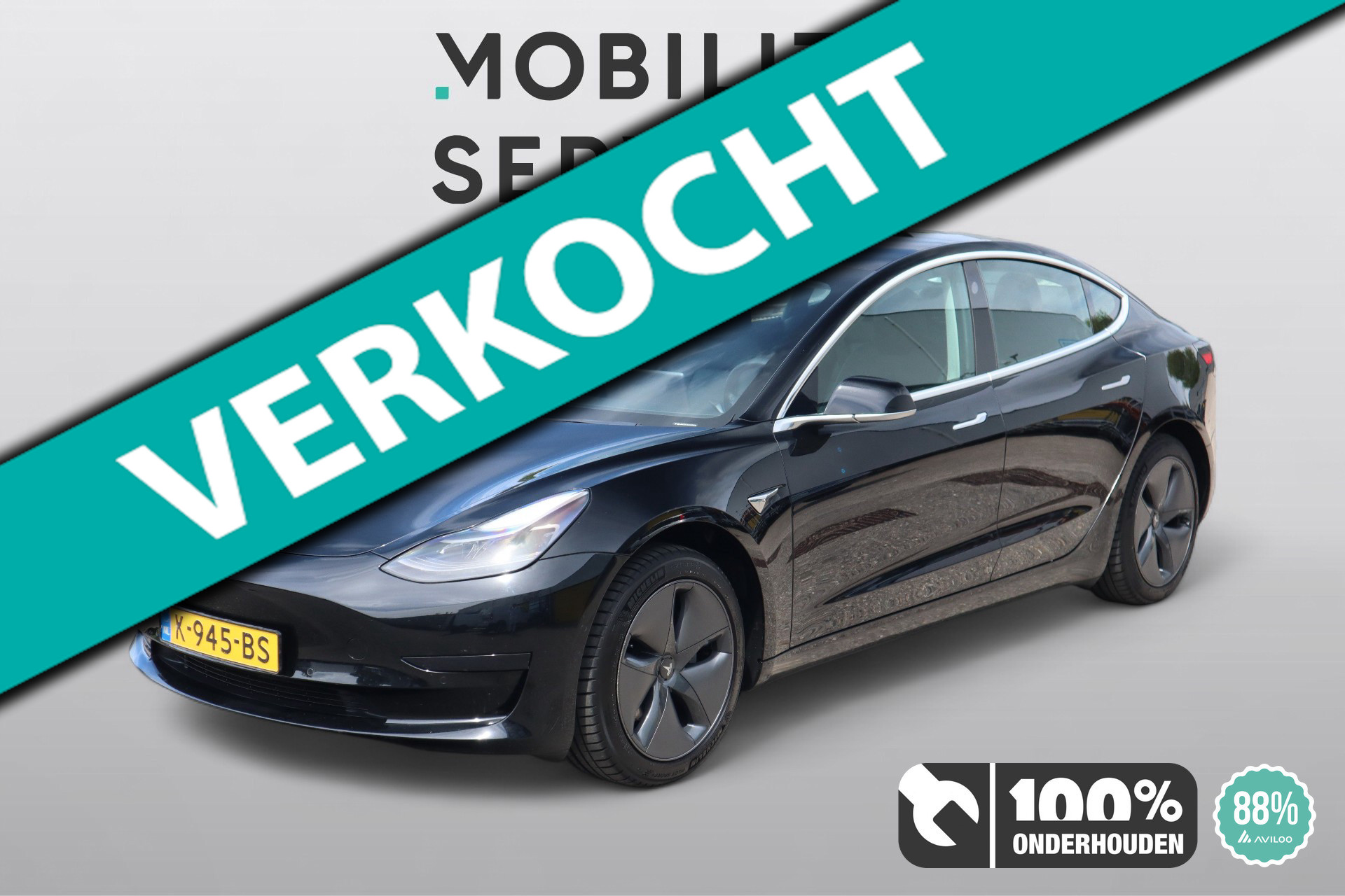 Tesla Model 3 Standard RWD Plus 60 kWh SOH 89% Pano LED Leder 2020 - voorkant