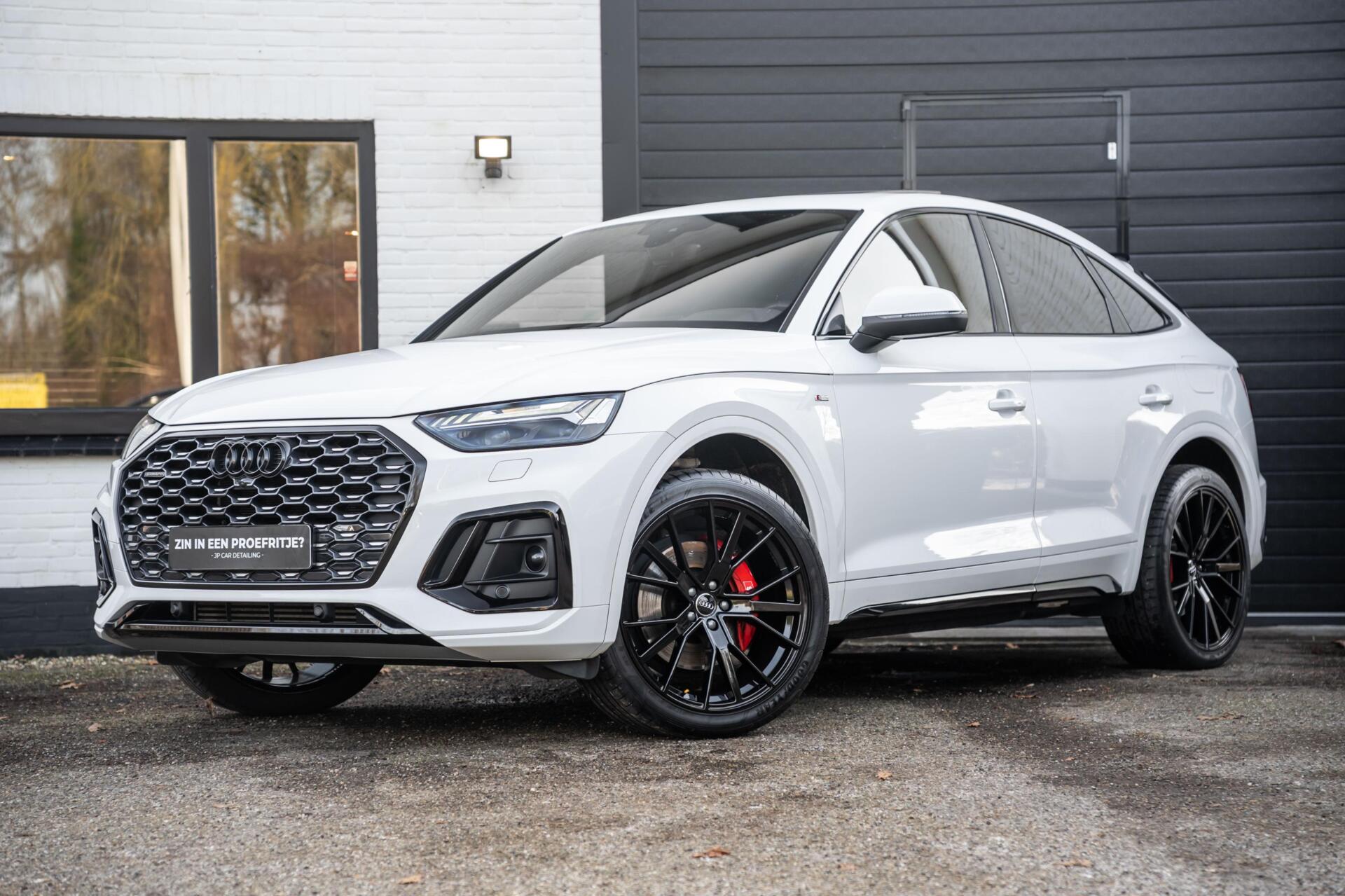 Audi Q5 Sportback 50 TFSI e S-line Pano Trekhaak Leer Ambient Matrix 2021 - voorkant