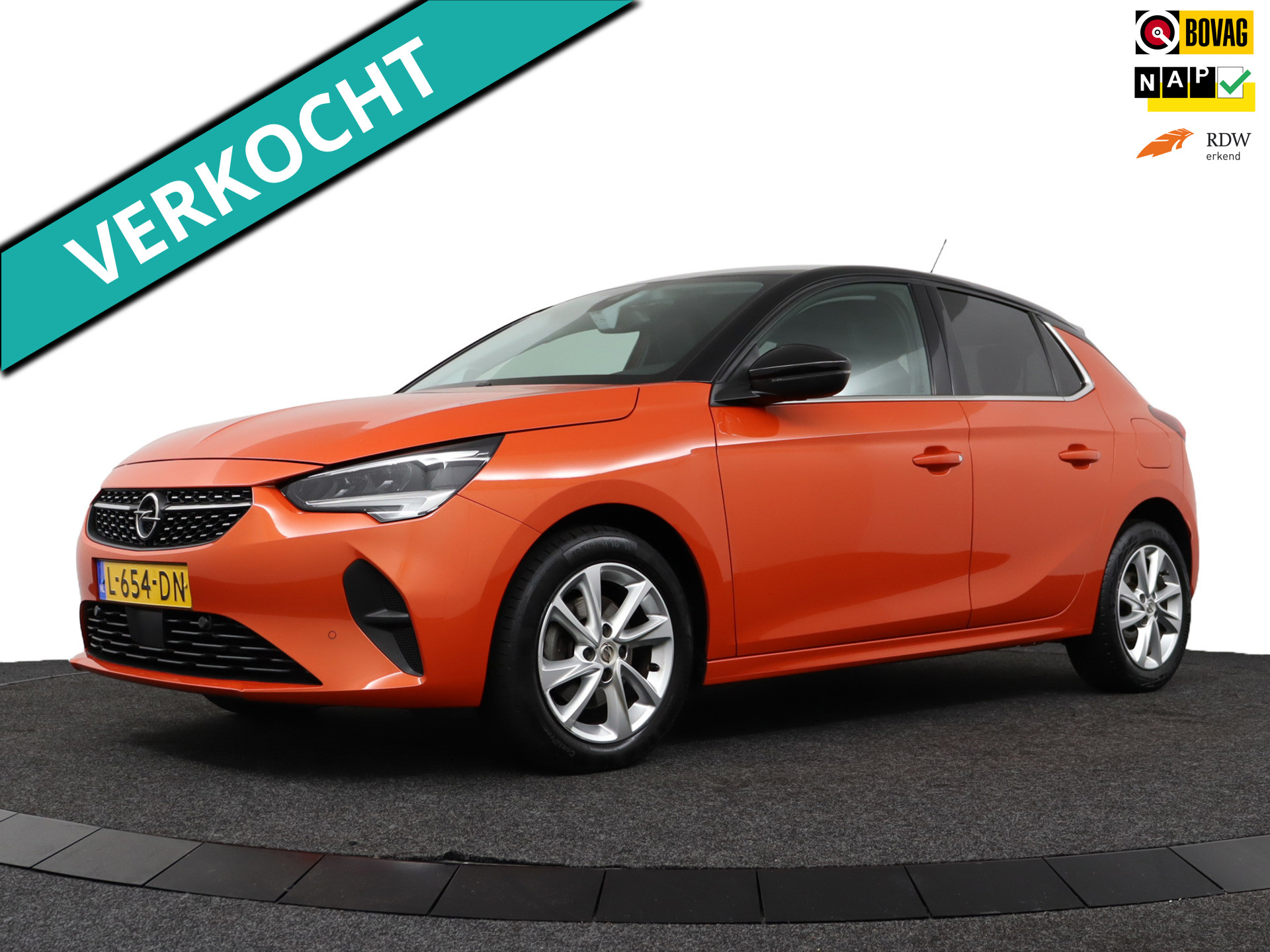 Opel Corsa 1.2 T 101pk Elegance Camera/Winterpak./Carplay/ECC/Navi 2021 - voorkant
