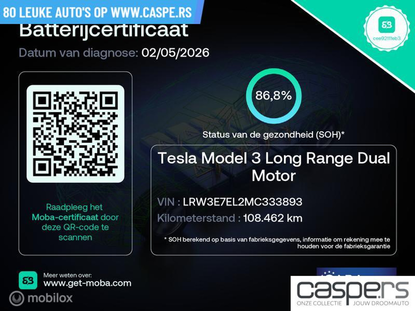 Foto van Tesla Model 3