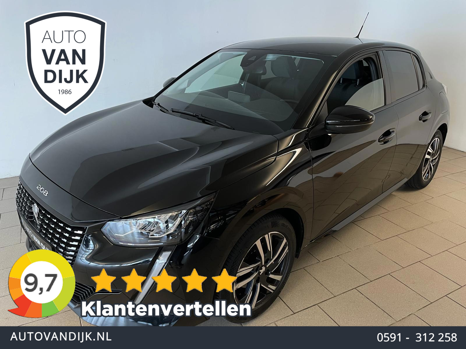 Peugeot 208 1.2 PureTech Allure AIRCO CLIMA NAVI VIA APP BLUETOOTH CRUISE VELGEN PRIVACY APPLE CARPLAY ZEER NETTE AUTO 2022 - voorkant