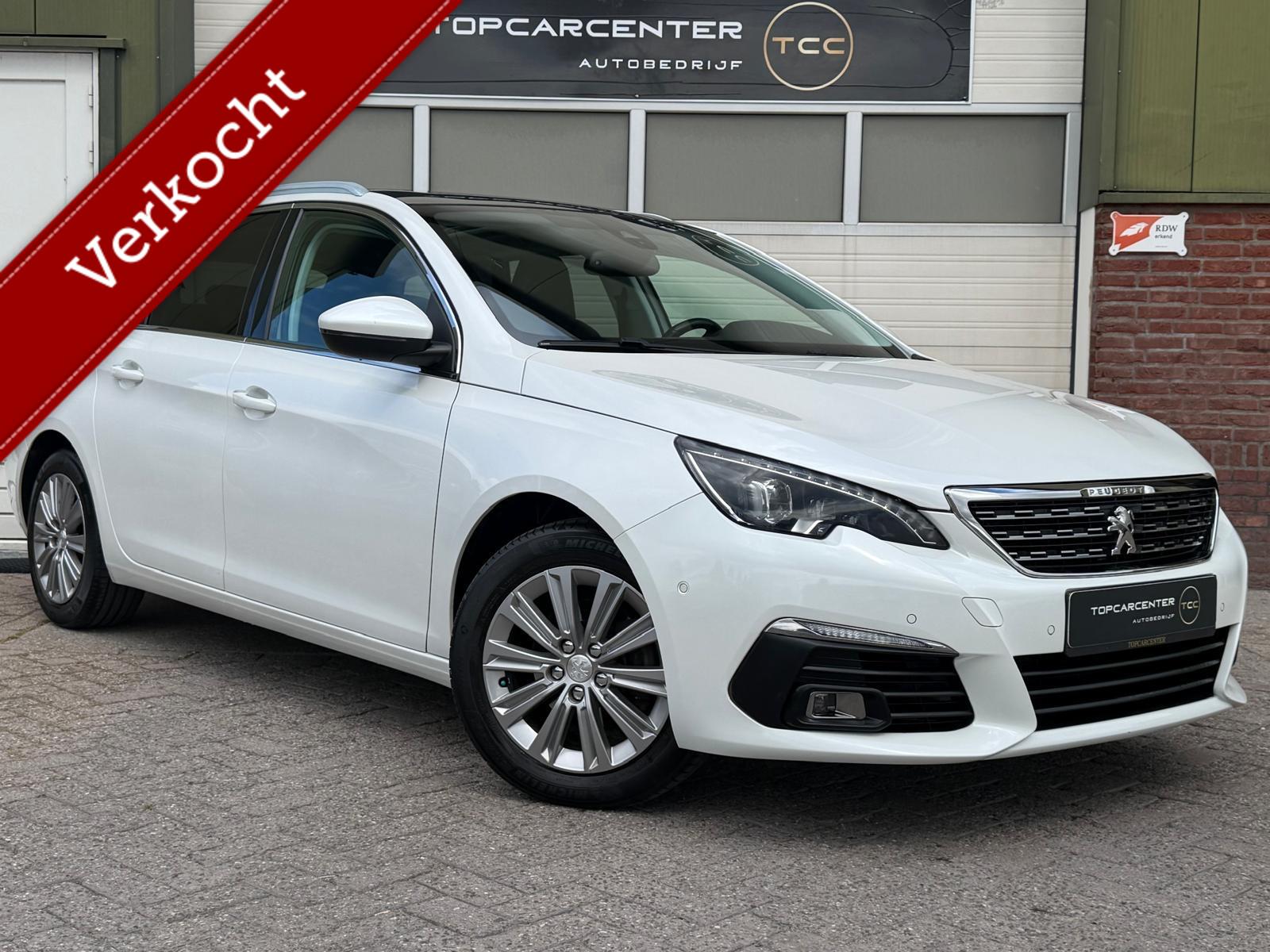 Peugeot 308 1.2 Allure/PANO/NAVI/STOELV/CARPL/PARKS/APK 2018 - voorkant