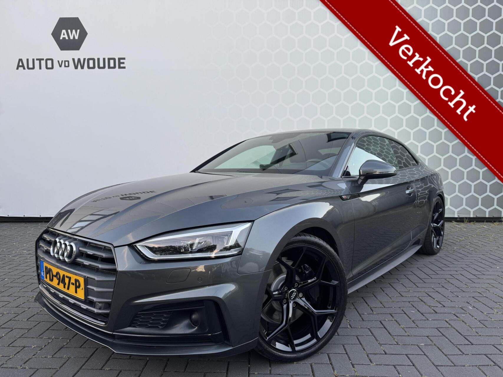 Audi A5 Coupe 2.0 TFSI Quattro Black pack S-line LED Leer 2017 - voorkant