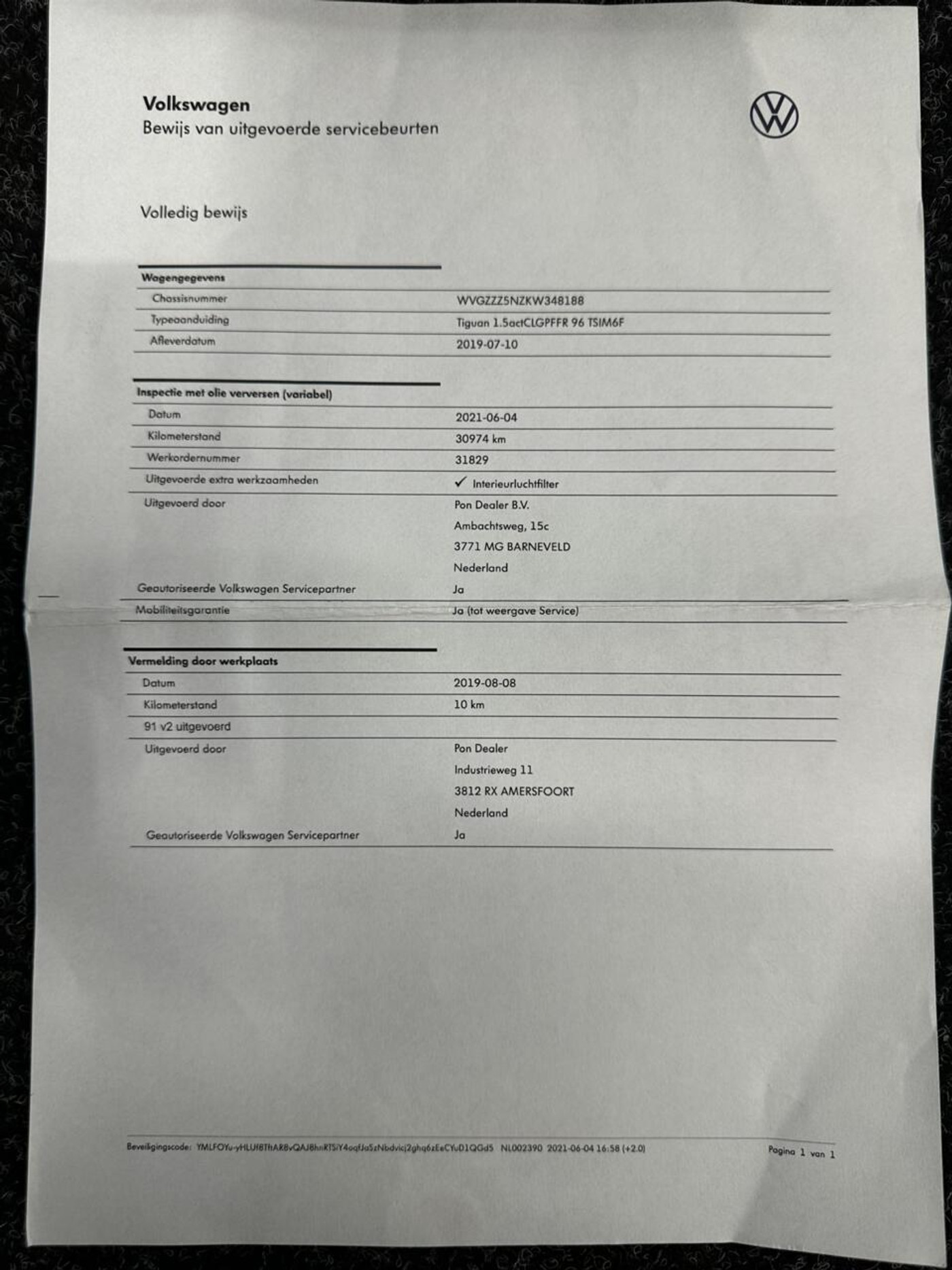 Foto van Volkswagen Tiguan