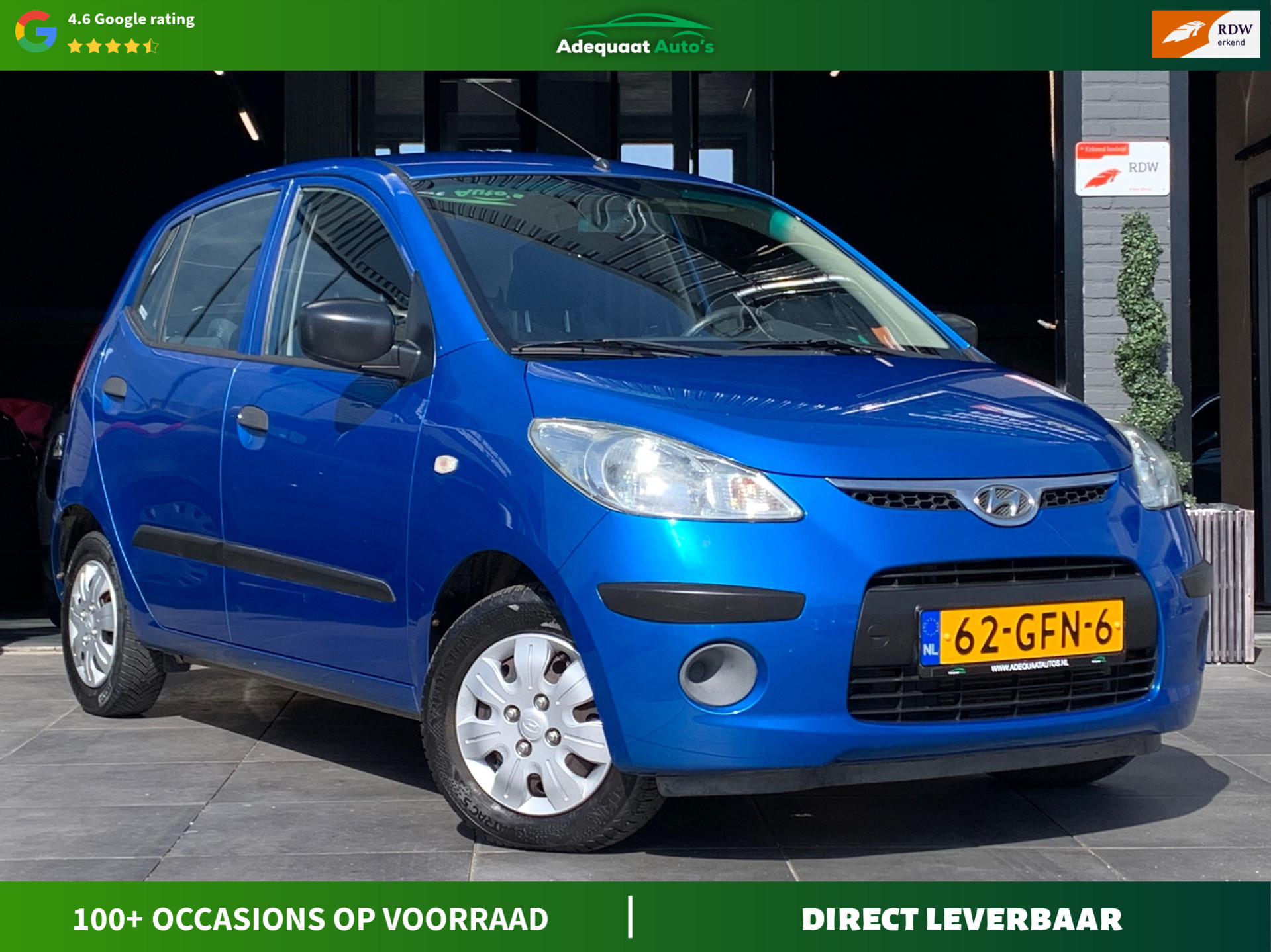 Hyundai I 10 1.1 Active Cool|Airco|El Ramen|Trekhaak|NAP|APK 2008 - voorkant