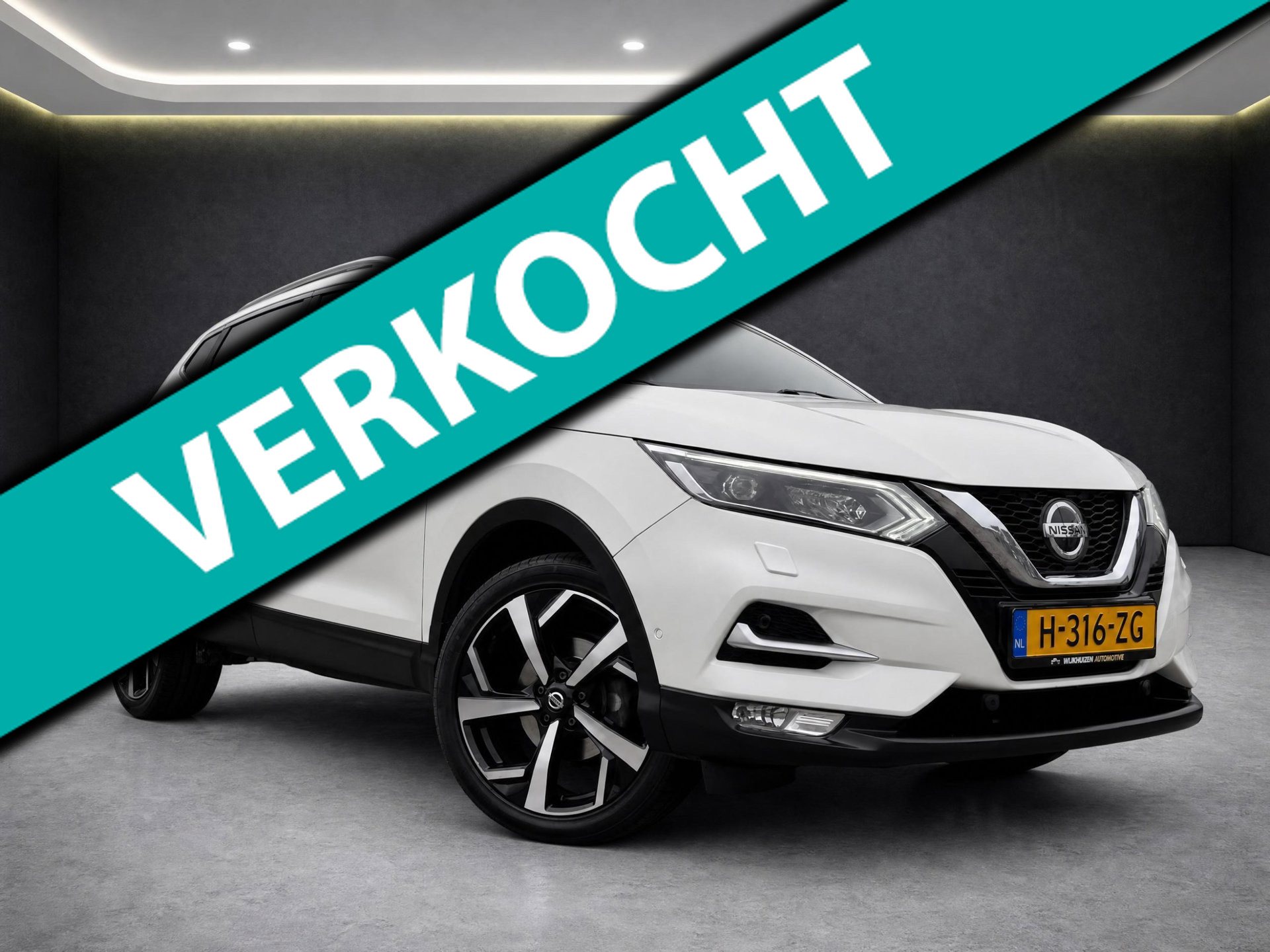 Nissan Nissan Qashqai 1.3 DIG-T Tekna met Panorama dak !!! 19 Inch !!! Leder !!! Cruise !!! 2019 - voorkant