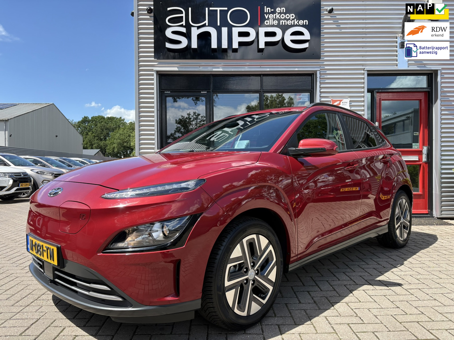Hyundai Kona EV Fashion 64 kWh -3 FASE-SOH 100%-KRELL AUDIO-HEAD UP-KEYLESS-TREKHAAK-LICHTMETALEN VELGEN-ORIGINEEL NEDERLANDS! 2022 - voorkant