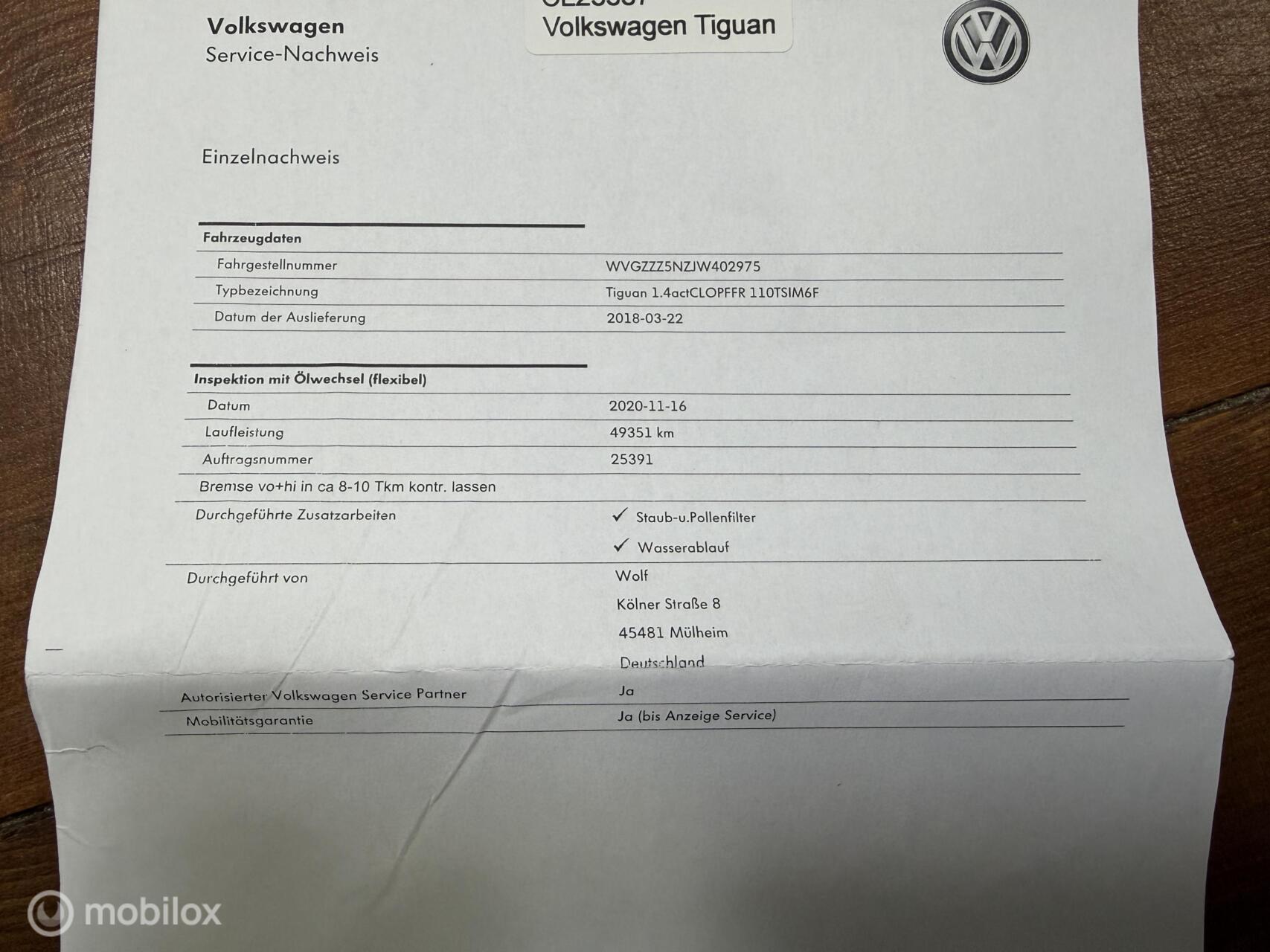 Foto van Volkswagen Tiguan
