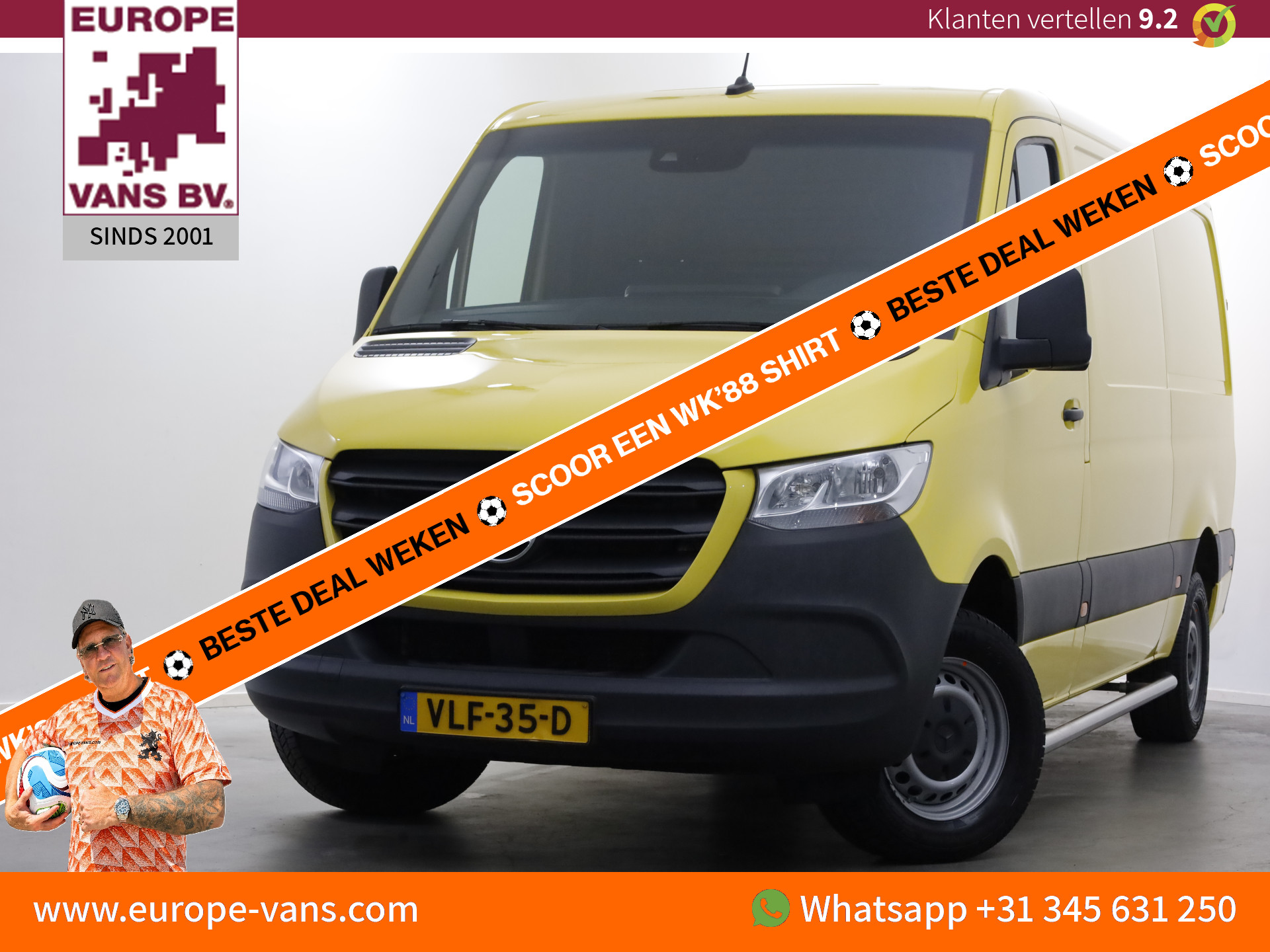 Mercedes-Benz Sprinter 317 CDI 170pk RWD L2H1 9G Automaat Airco/Navi/Trekhaak 3500kg 08-2021 2021 - voorkant