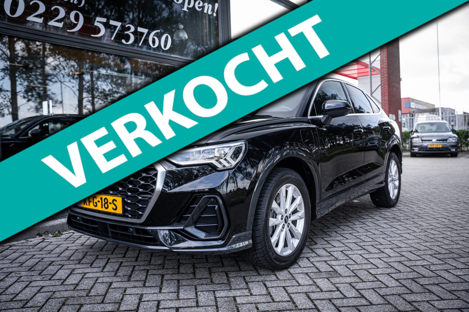 Audi Q3 Sportback E-tron 45 TFSI e Hybride | Lederen bekleding | Carplay | DAB | Camera | Stoelverwarming | Navigatie | Adaptieve cruise| 2022 - voorkant