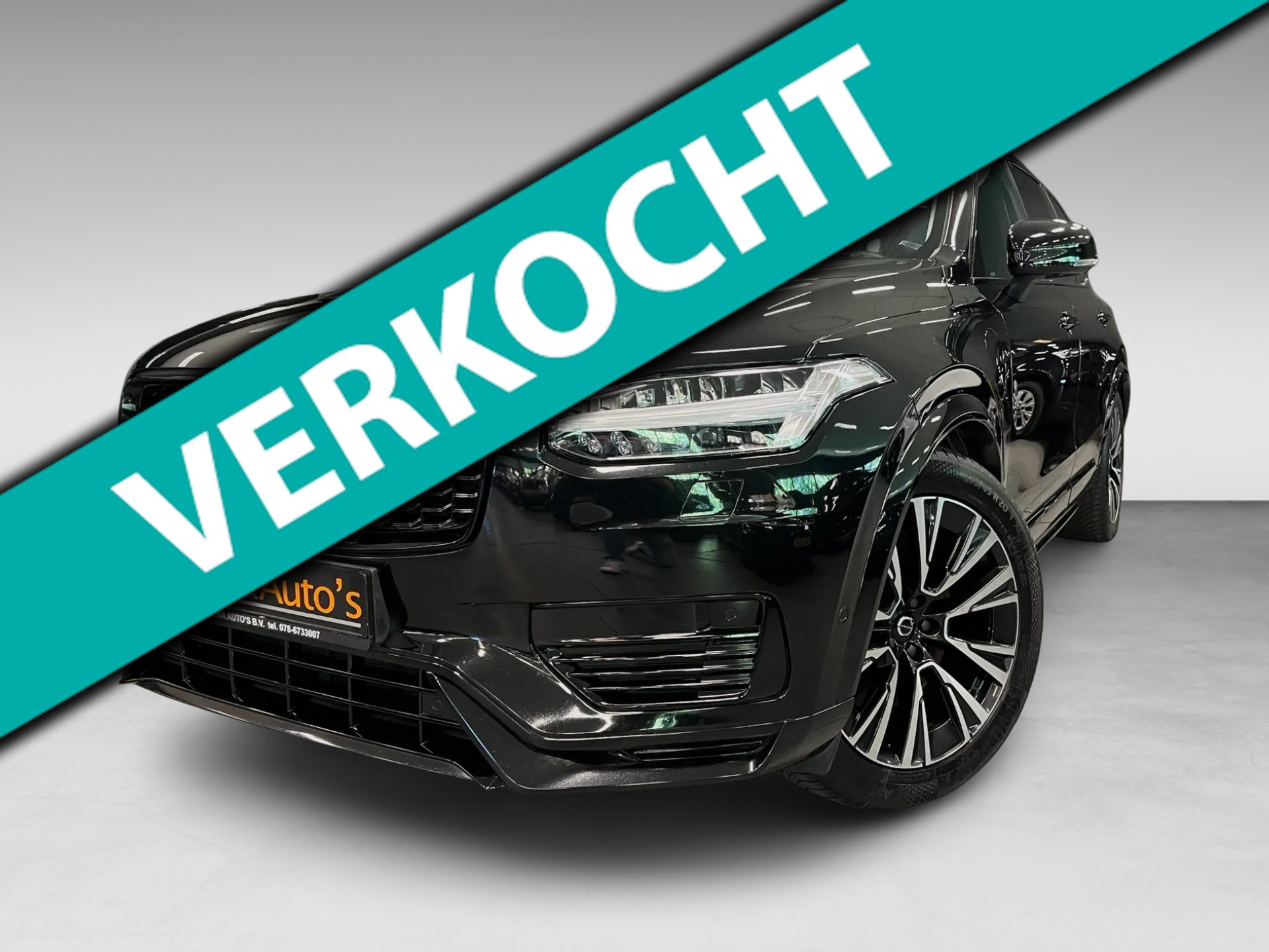 Volvo Xc90 2.0 T8 Recharge AWD Ultimate Dark 7P LONG RANGE PANO/LUCHTV/B&W/STOELVENTILATIE/LEDER/H-UP/DAB/360CAM/// 2022 - voorkant