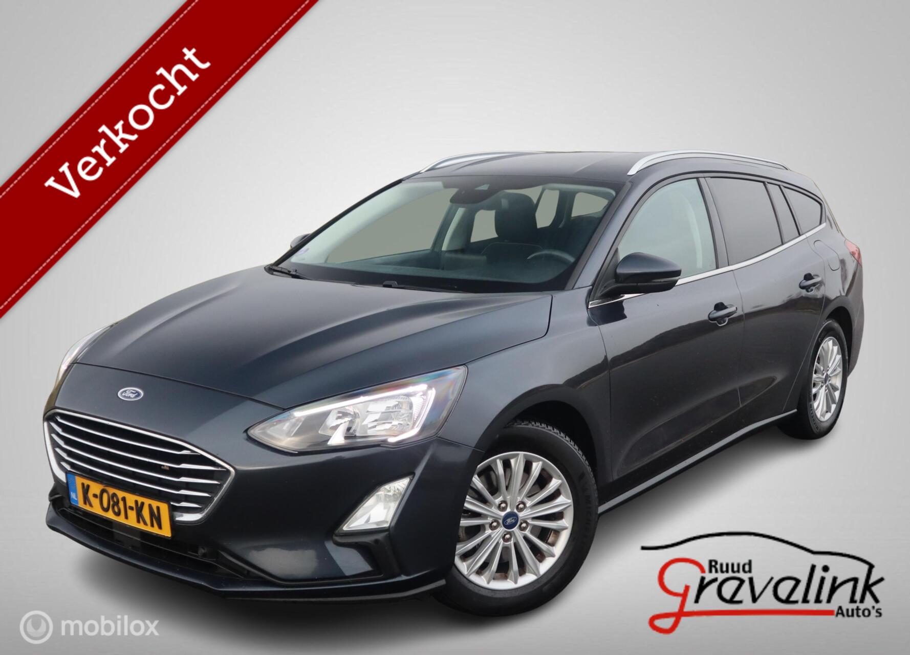 Ford Focus EcoBoost Hybrid 125 PK H6 Titanium Navi Stoel+Stuurverwarming Digi Cockpit Trekhaak Camera 2021 - voorkant