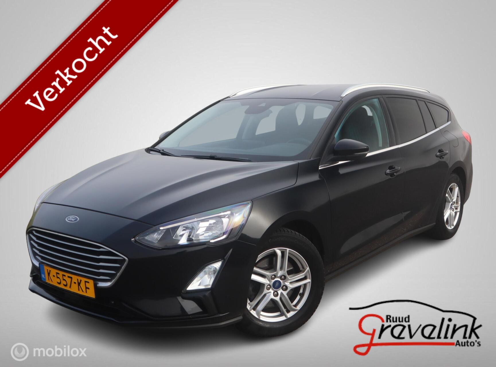Ford Focus EcoBoost Hybrid 125 PK H6 Edition Navigatie Chroom Camera Led Parkeersensoren V+A 2021 - voorkant