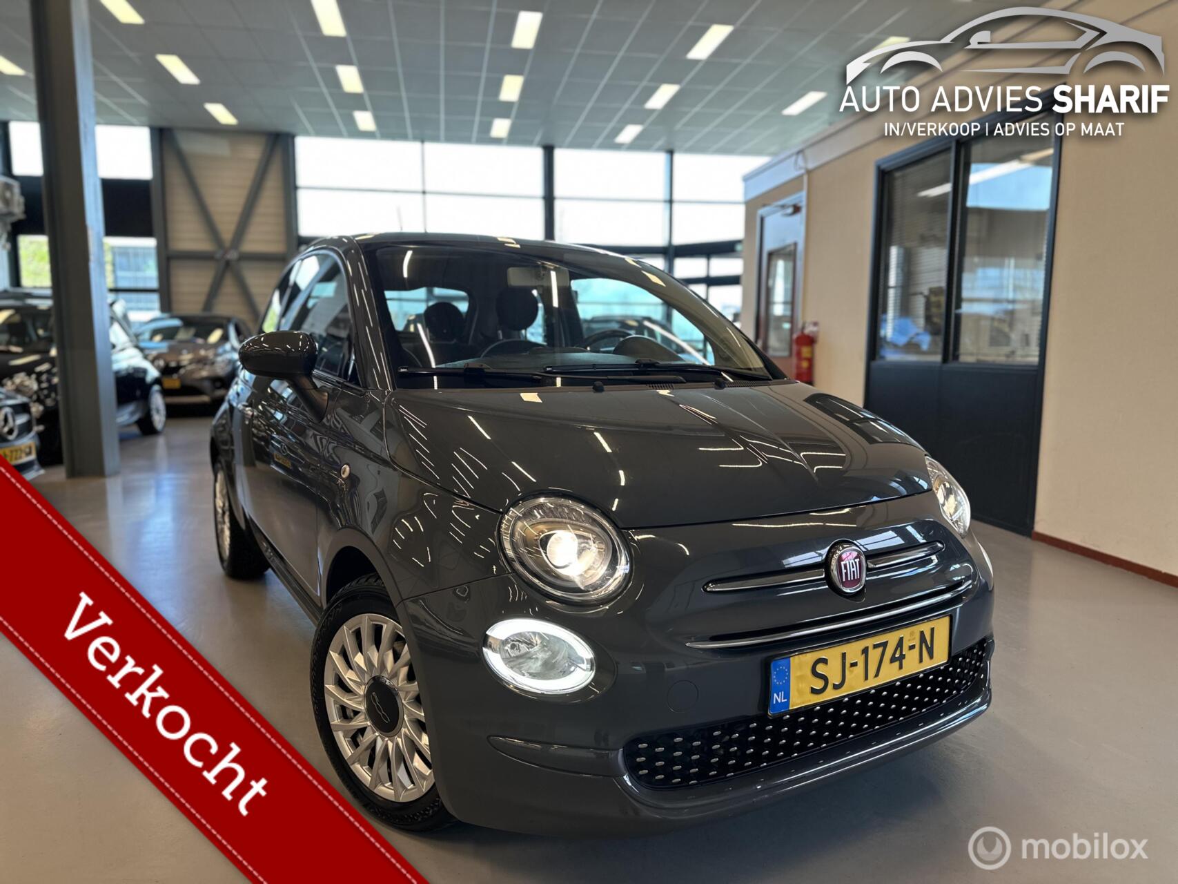 Fiat Fiat 500 0.9 TwinAir Turbo Lounge Pano|Bluetooth|NL Auto NAP 2018 - voorkant
